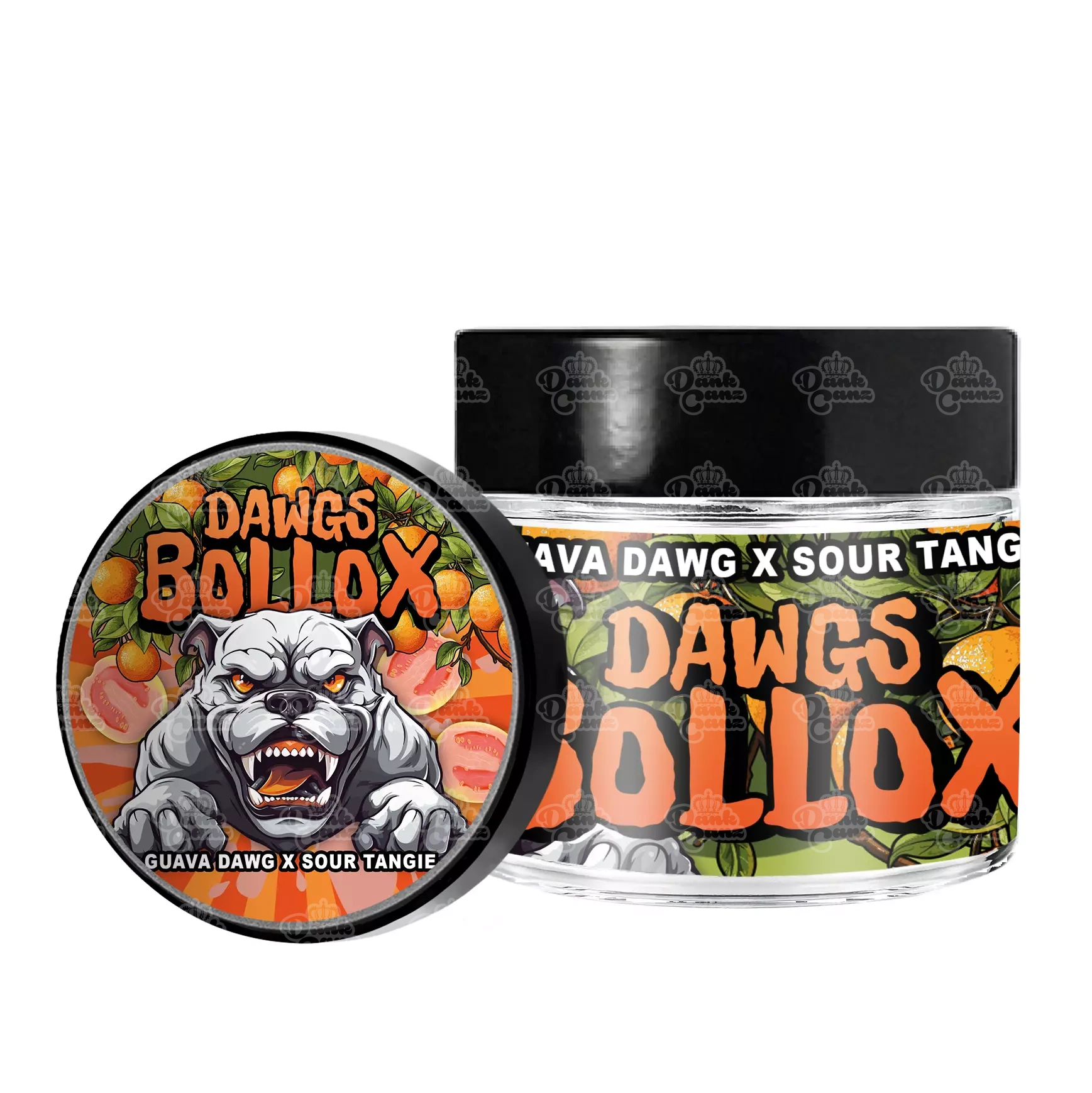 Dawgs Bollox 3.5g/60ml Glass Jars - Labelled - DC Packaging Custom Cannabis Packaging