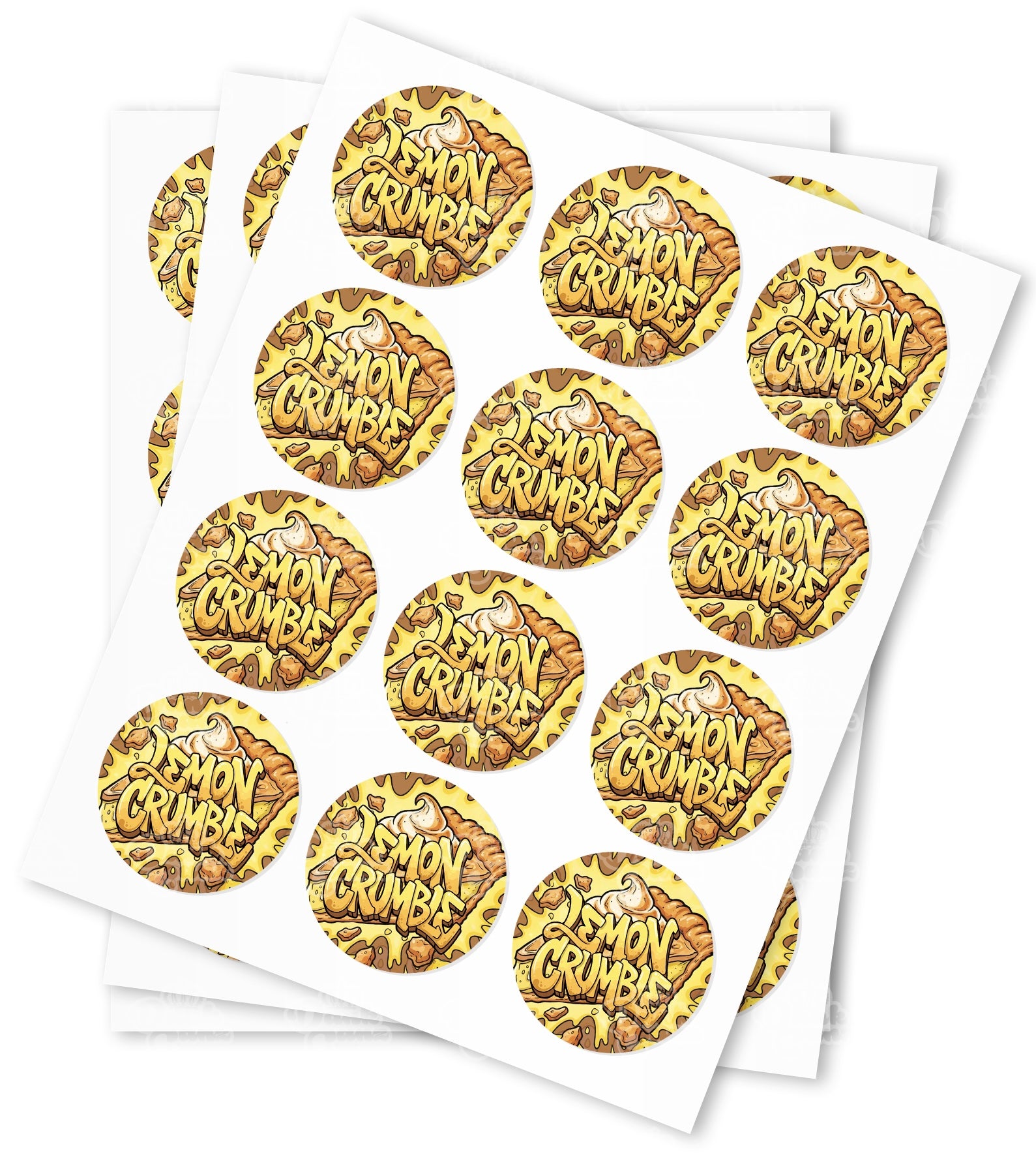Lemon Crumble Strain Stickers - DC Packaging Custom Cannabis Packaging