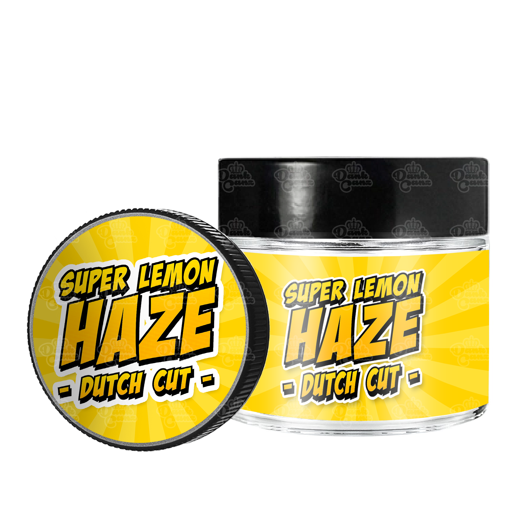 Super Lemon Haze Dutch Cut 3.5g/60ml Glass Jars - DC Packaging Custom Cannabis Packaging