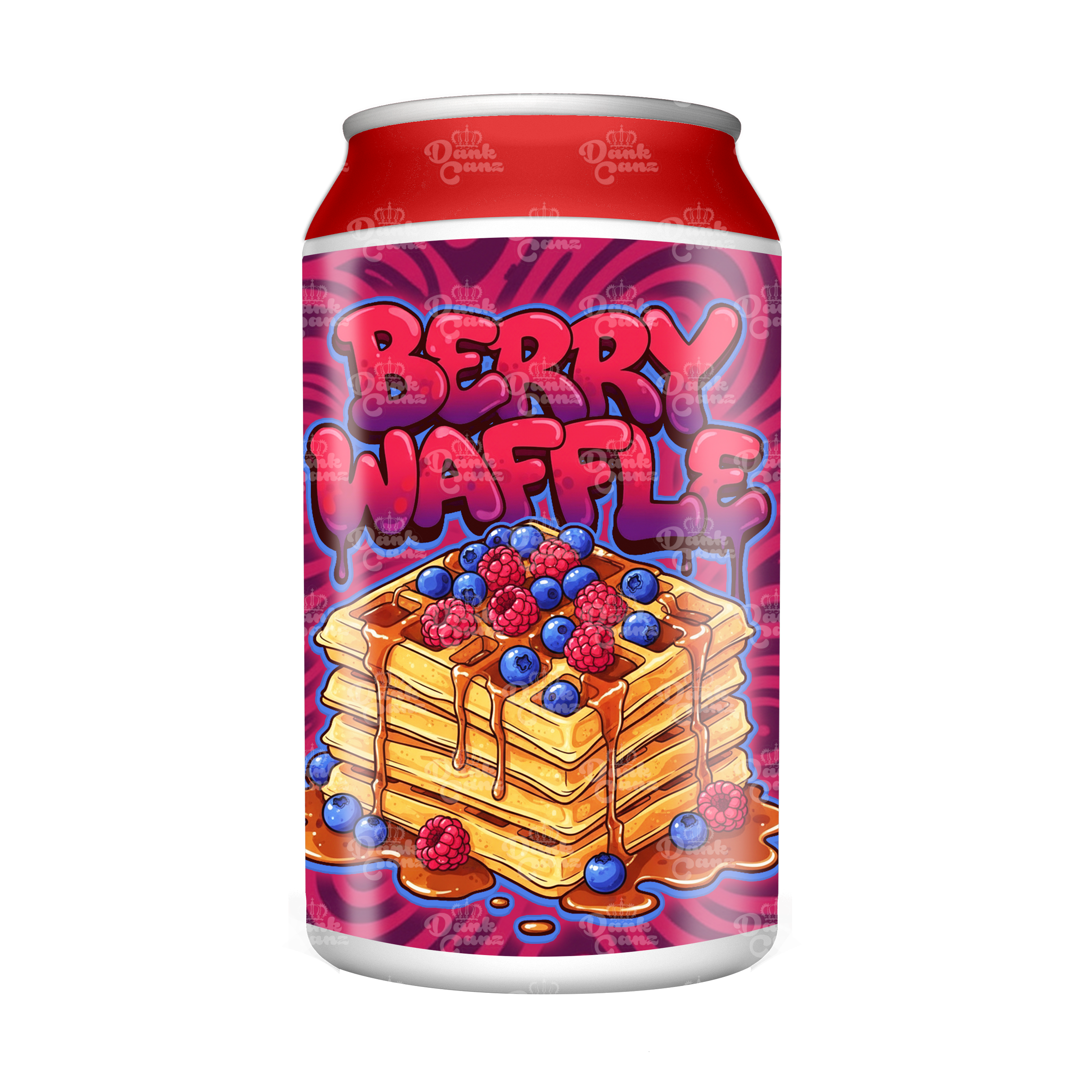 Berry Waffle 3.5g Plastic Soda Cans - DC Packaging Custom Cannabis Packaging