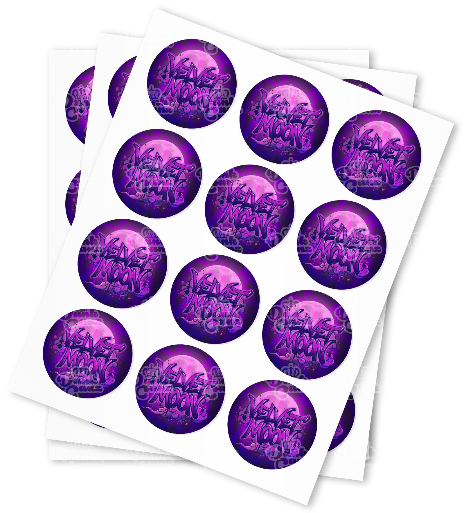 Velvet Moon Strain Stickers - DC Packaging Custom Cannabis Packaging