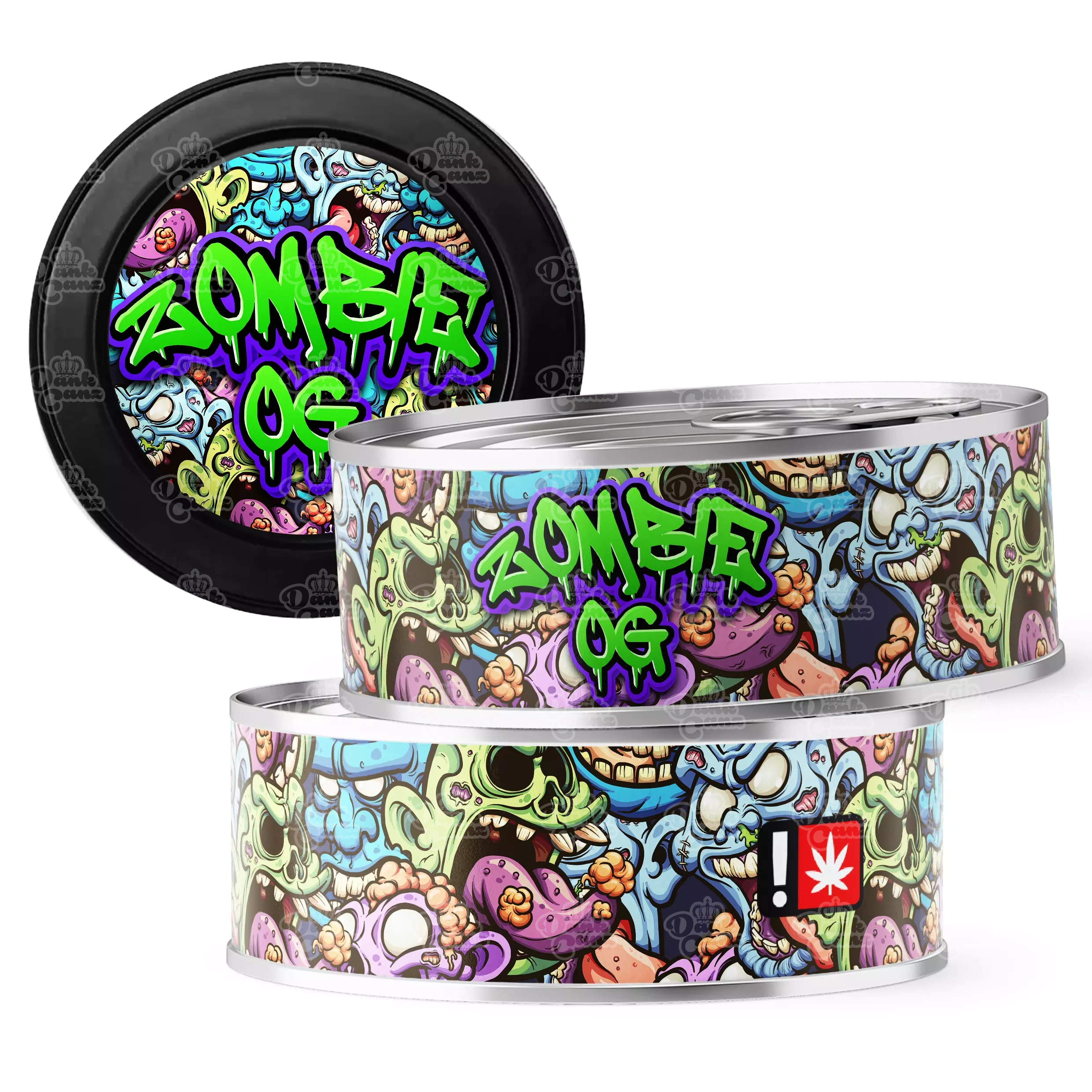 Zombie OG 3.5g Self Seal Tins - DC Packaging Custom Cannabis Packaging