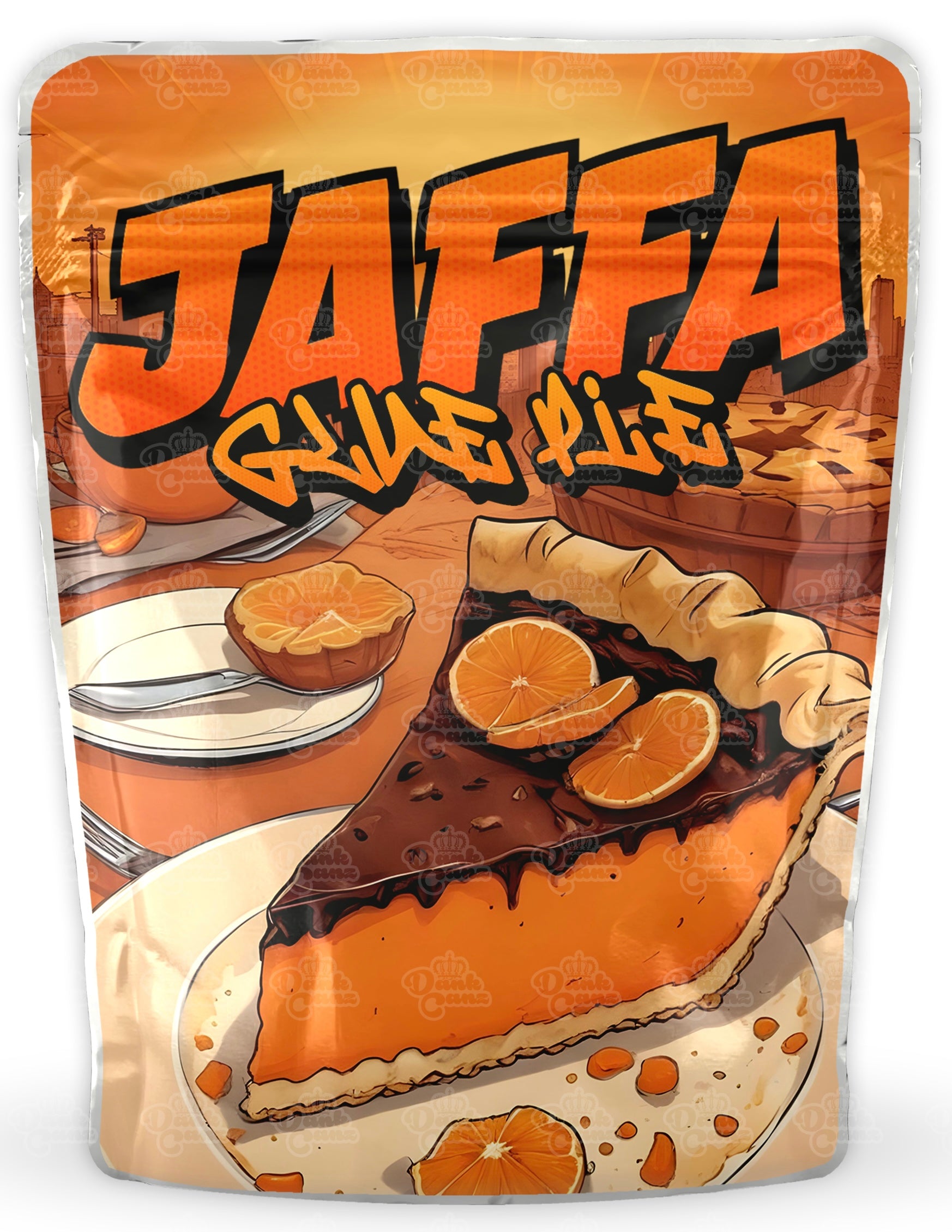 Jaffa Glue Pie Mylar Bags - DC Packaging Custom Cannabis Packaging