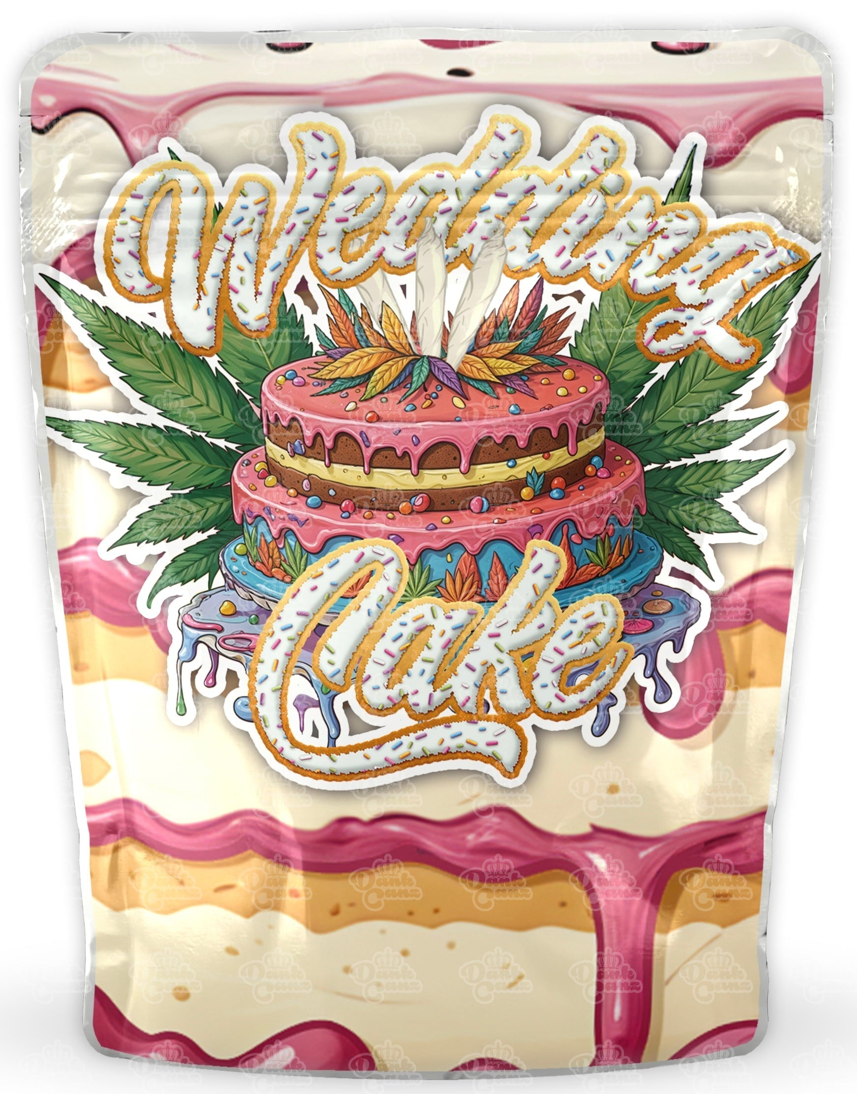Wedding Cake Mylar Bags - DC Packaging Custom Cannabis Packaging