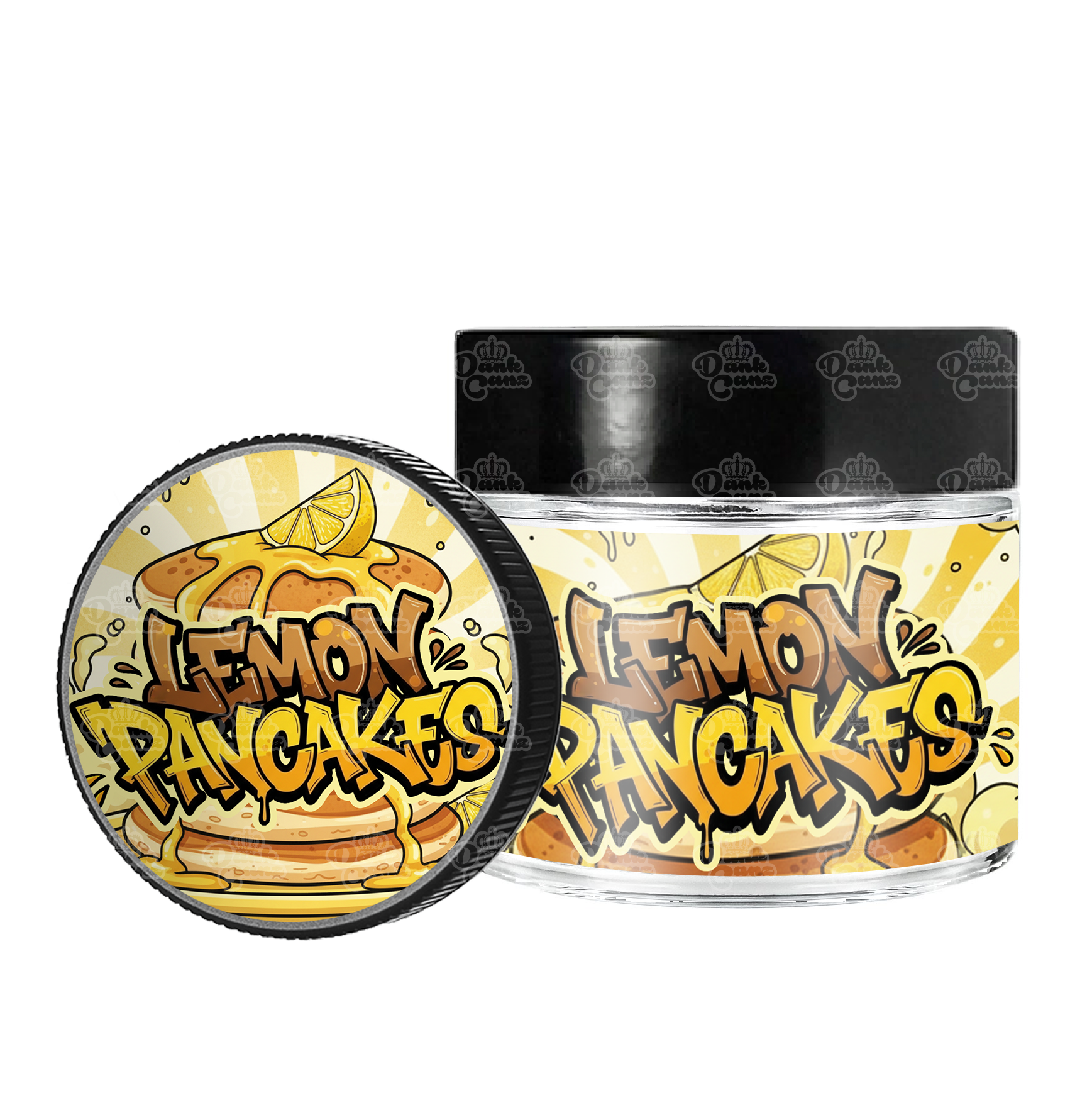 Lemon Pancakes 3.5g/60ml Glass Jars - Labelled - DC Packaging Custom Cannabis Packaging