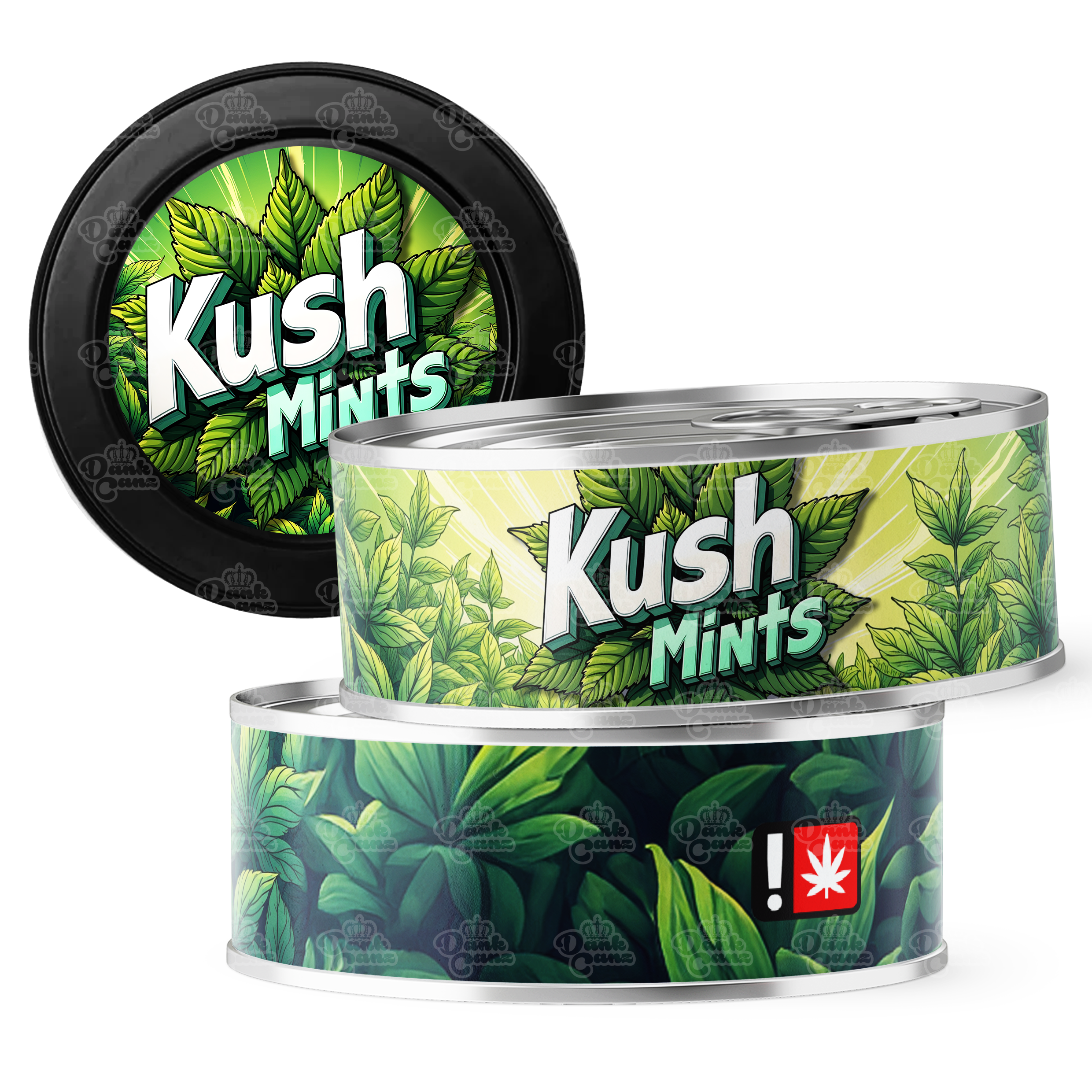 Kush Mints 3.5g Self Seal Tins - DC Packaging Custom Cannabis Packaging