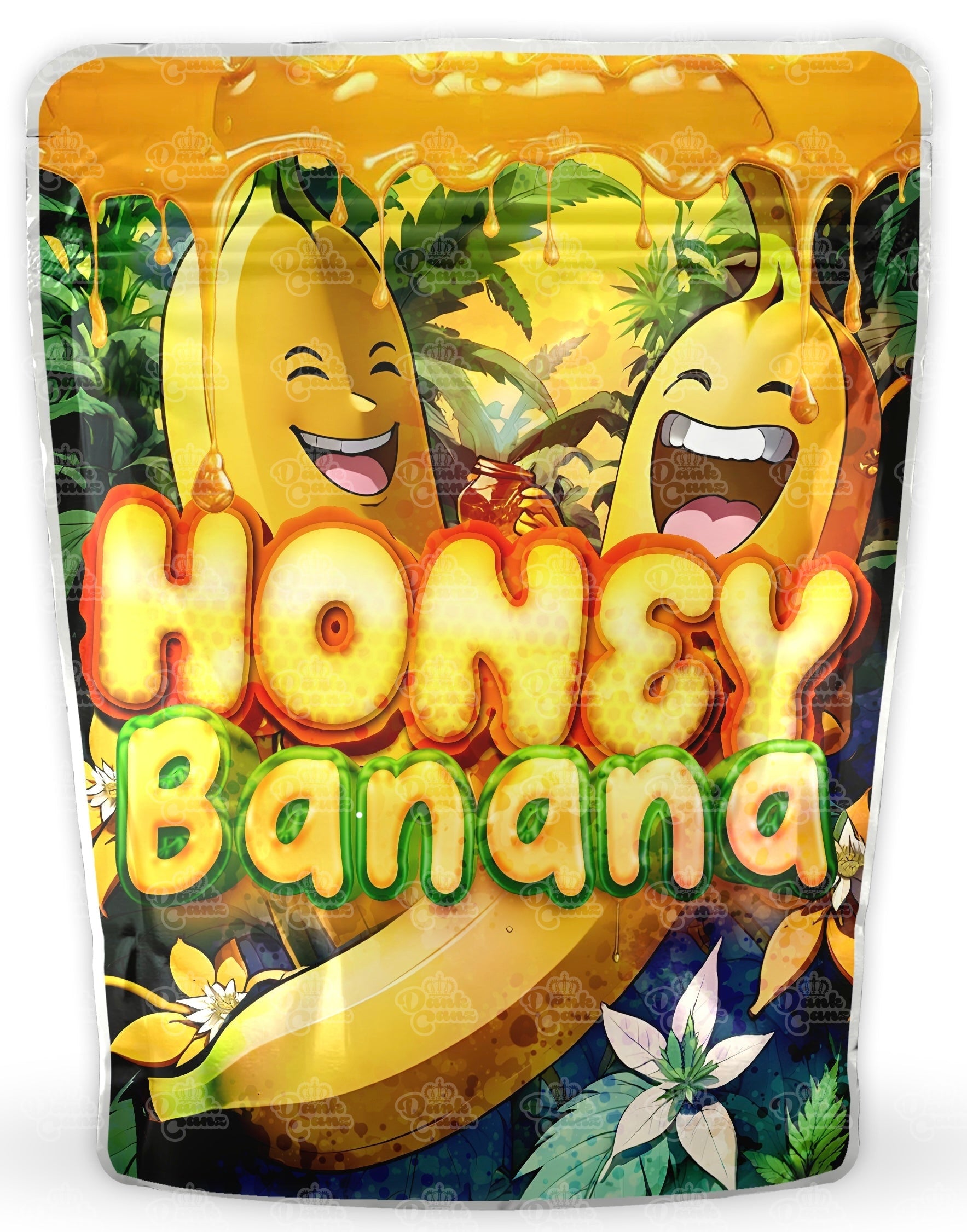 Honey Banana Mylar Bags - DC Packaging Custom Cannabis Packaging