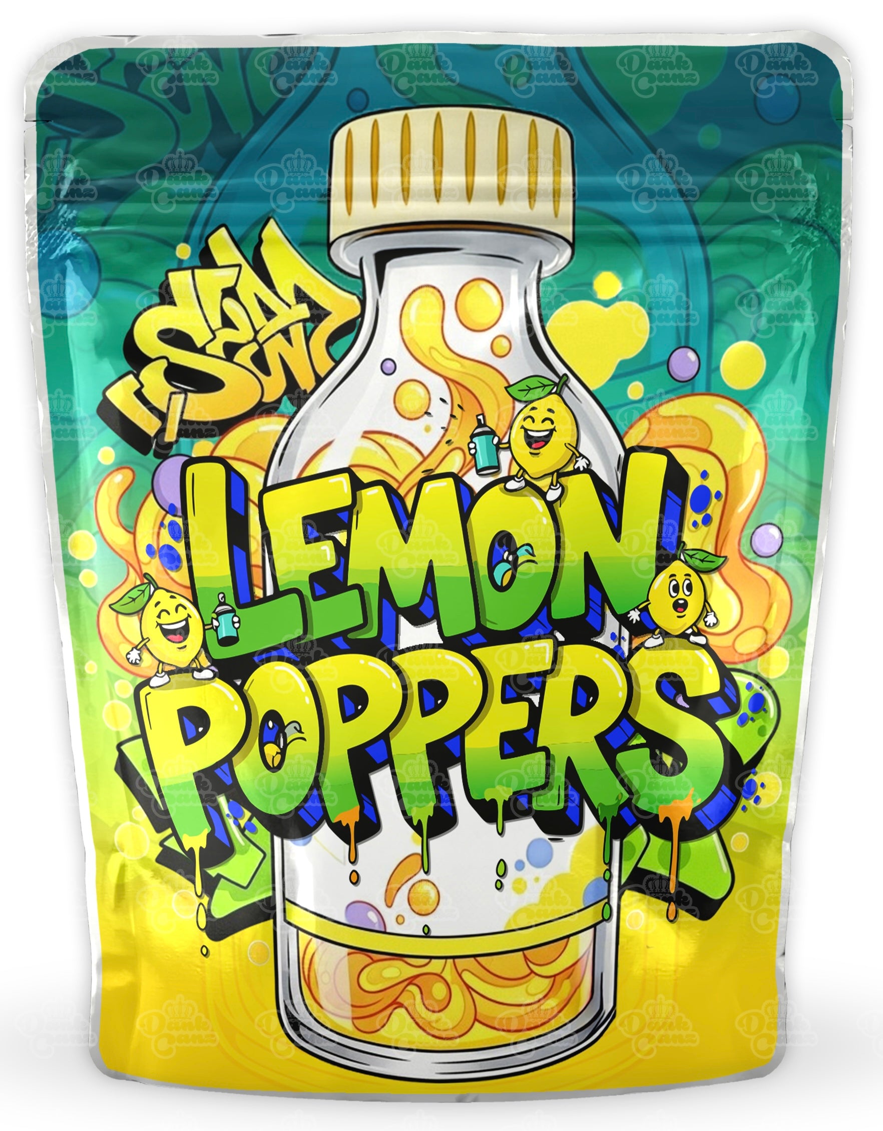 Lemon Poppers Mylar Bags - DC Packaging Custom Cannabis Packaging