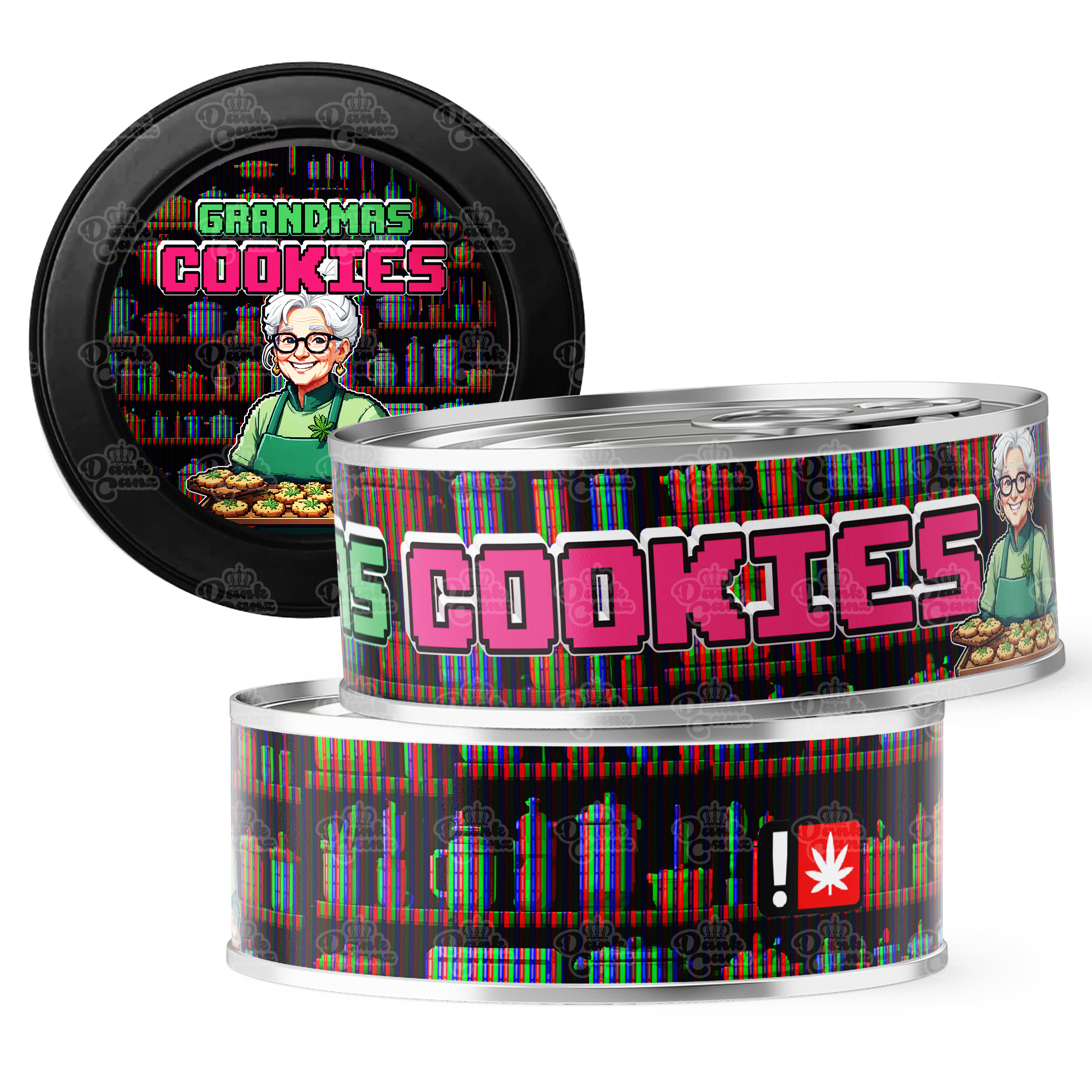 Grandmas Cookies 3.5g Self Seal Tins - DC Packaging Custom Cannabis Packaging