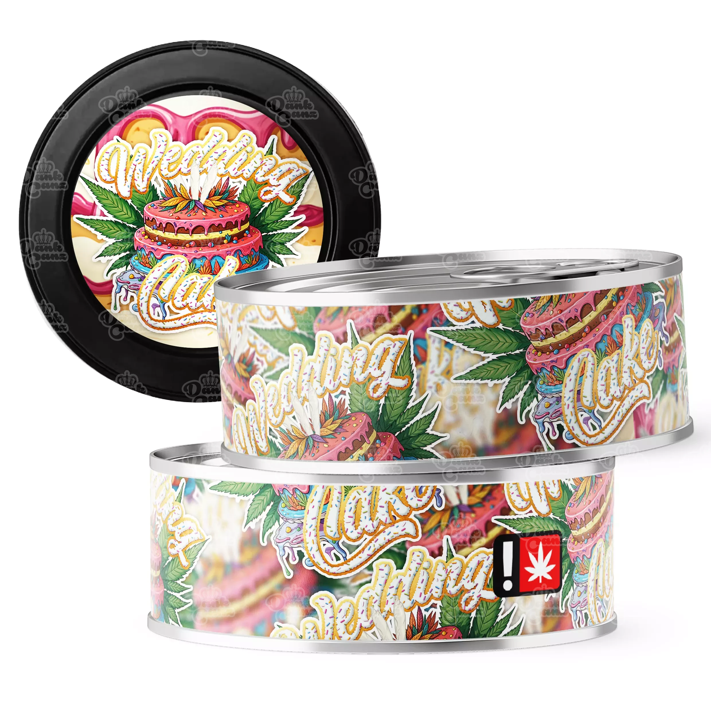 Wedding Cake 3.5g Self Seal Tins - DC Packaging Custom Cannabis Packaging