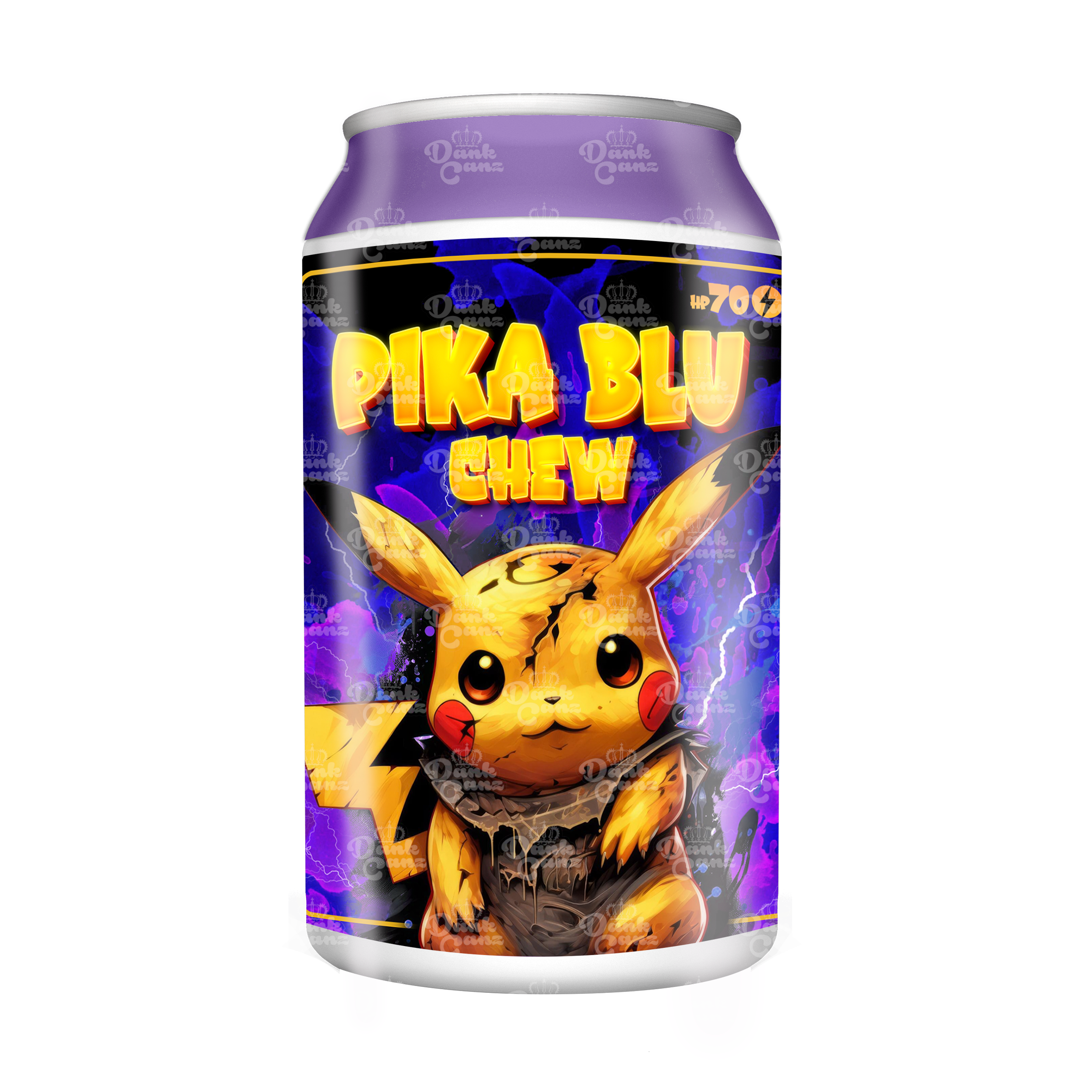 Pika Blu Chew 3.5g Plastic Soda Cans - DC Packaging Custom Cannabis Packaging