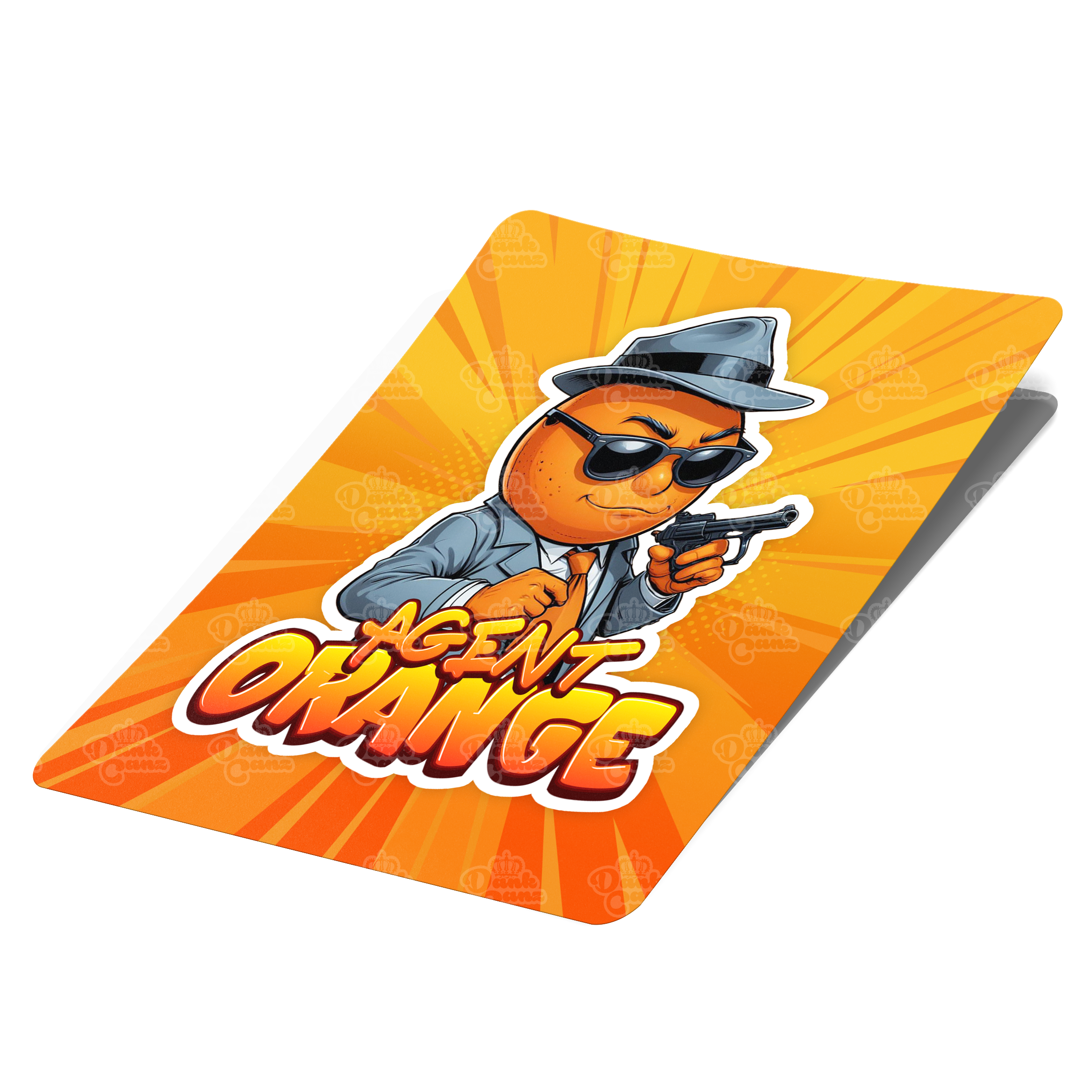 Agent Orange Mylar Bag Labels - Labels only - DC Packaging Custom Cannabis Packaging
