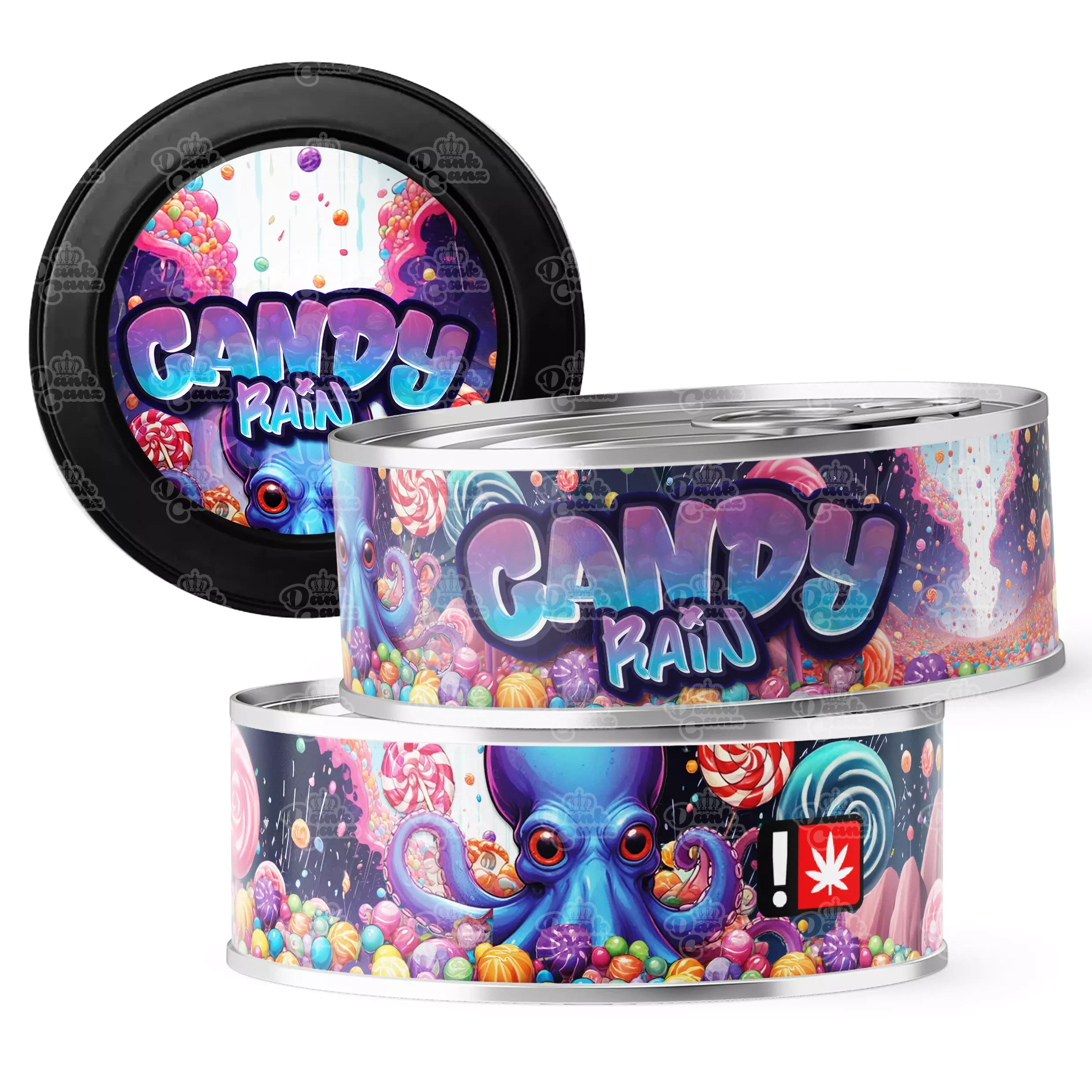 Candy Rain 3.5g Self Seal Tins - DC Packaging Custom Cannabis Packaging