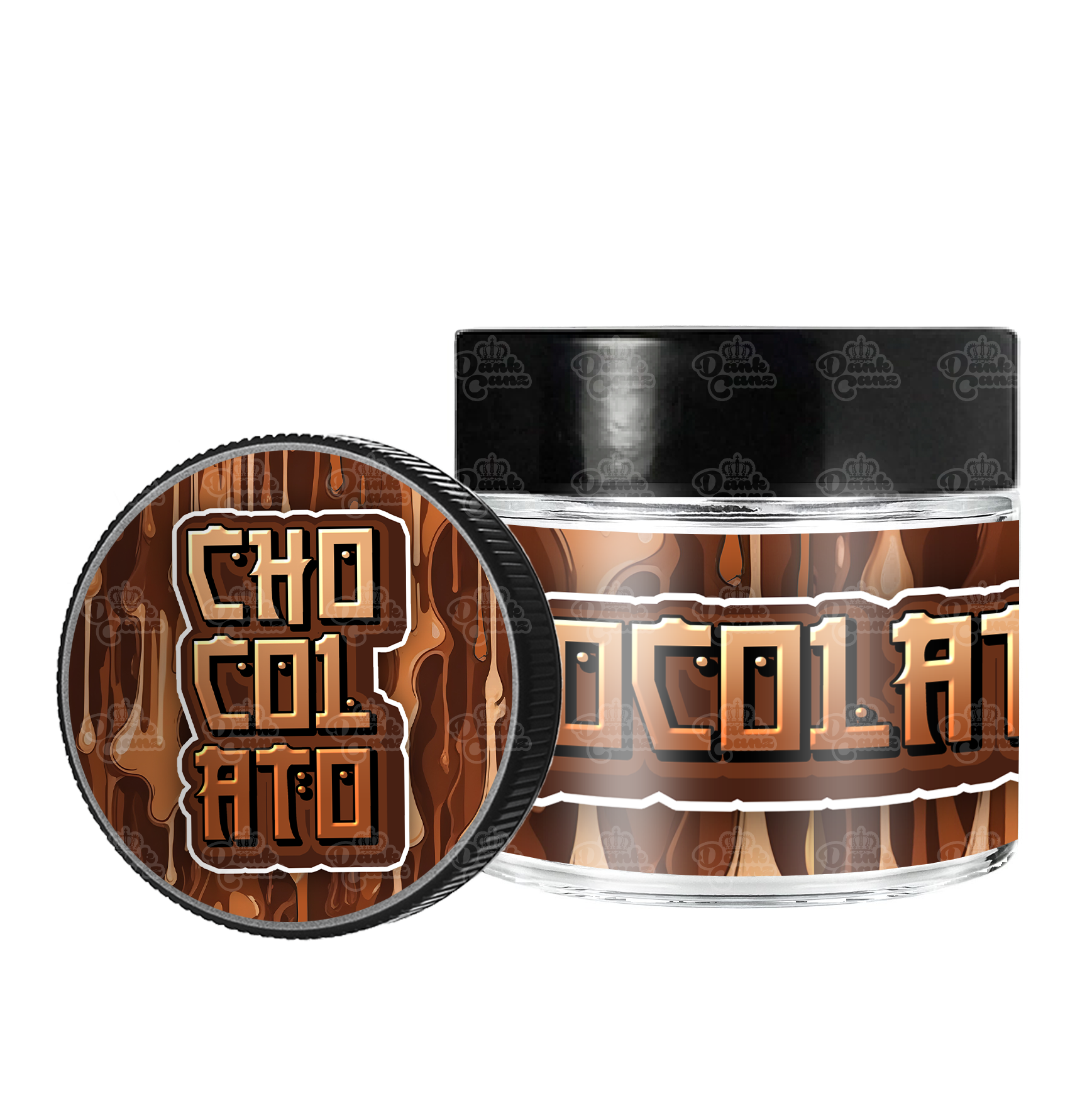 Chocolato 3.5g/60ml Glass Jars - Labelled - DC Packaging Custom Cannabis Packaging