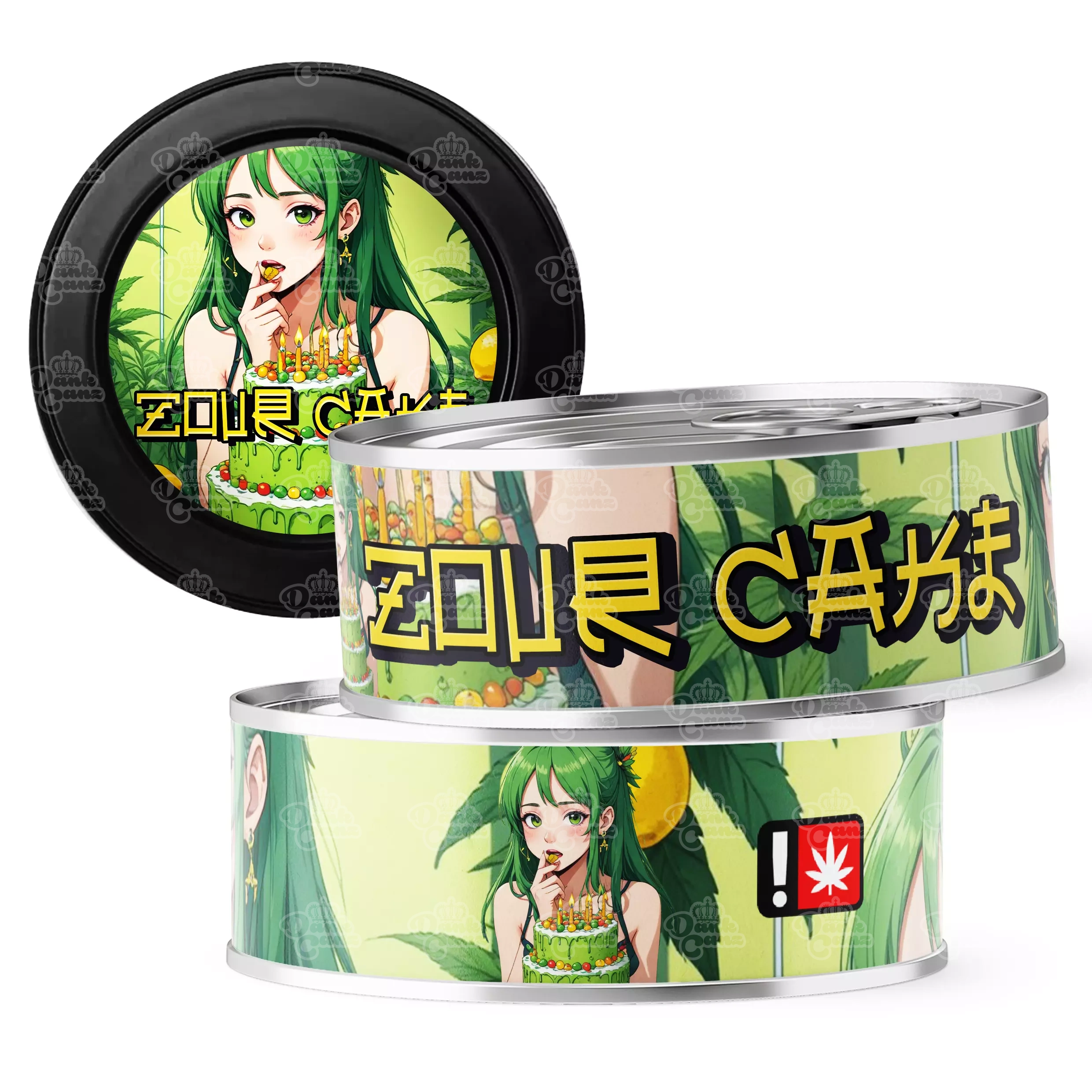 Zour Cake 3.5g Self Seal Tins - DC Packaging Custom Cannabis Packaging
