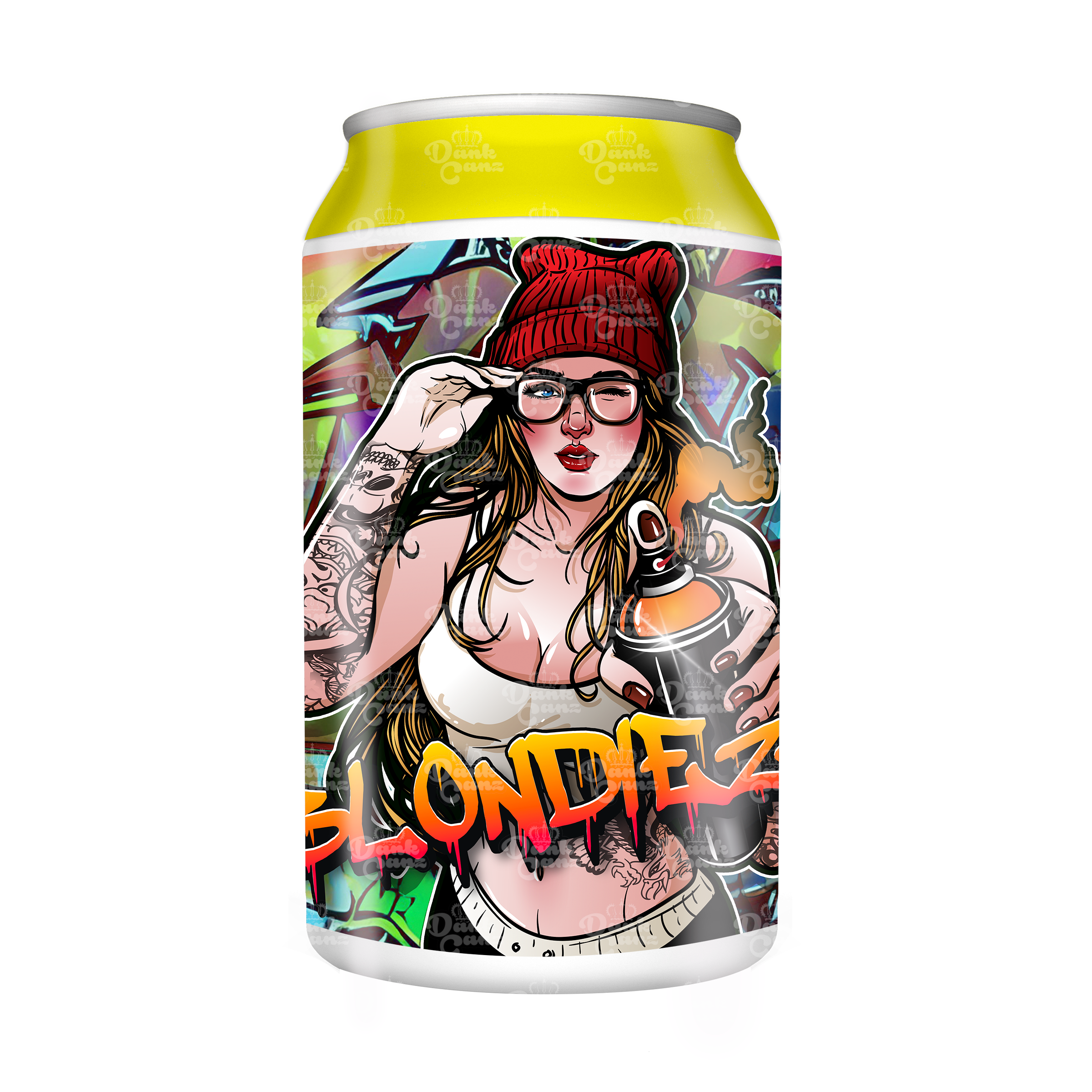 Blondiez 3.5g Plastic Soda Cans - DC Packaging Custom Cannabis Packaging
