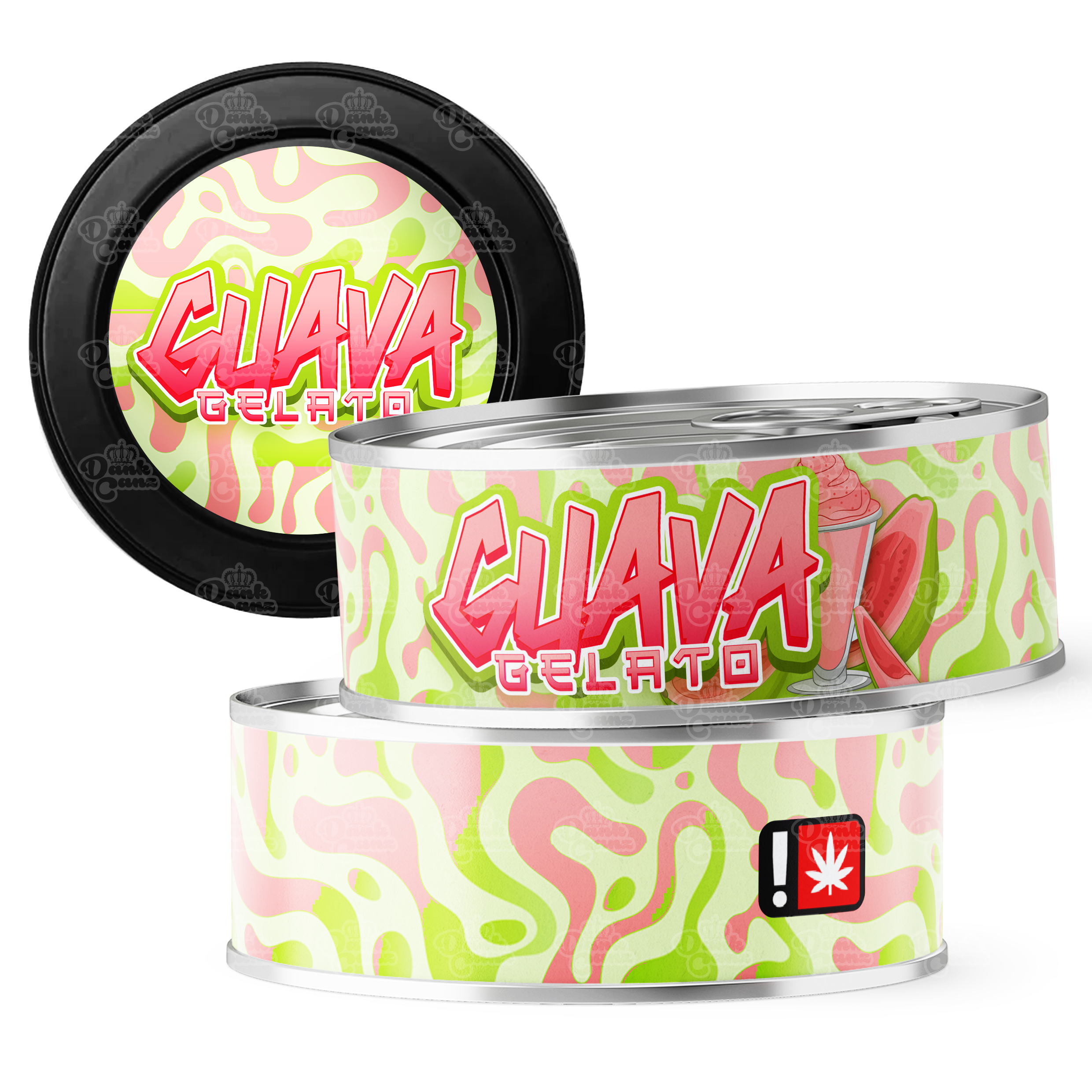 Guava Gelato 3.5g Self Seal Tins - DC Packaging Custom Cannabis Packaging