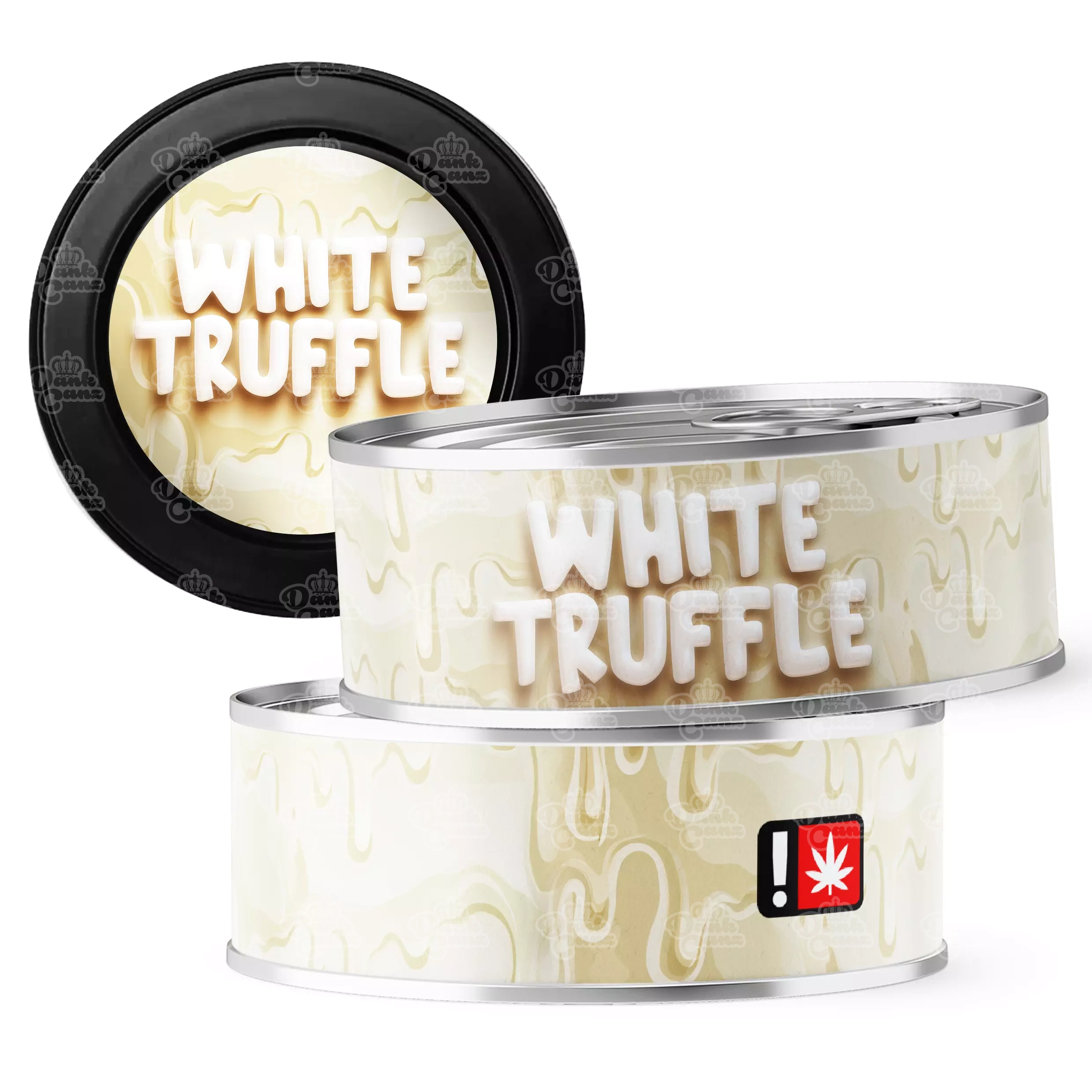 White Truffle 3.5g Self Seal Tins - DC Packaging Custom Cannabis Packaging