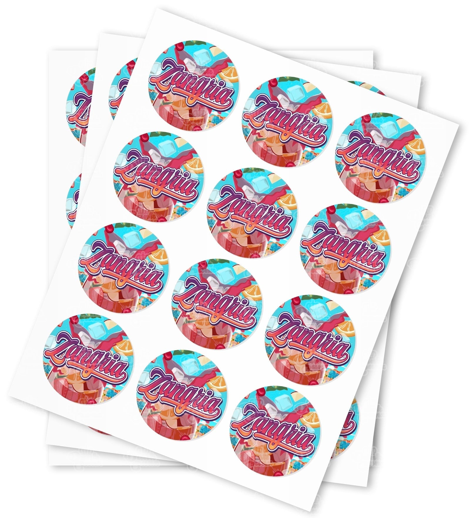 Zangria Strain Stickers - DC Packaging Custom Cannabis Packaging
