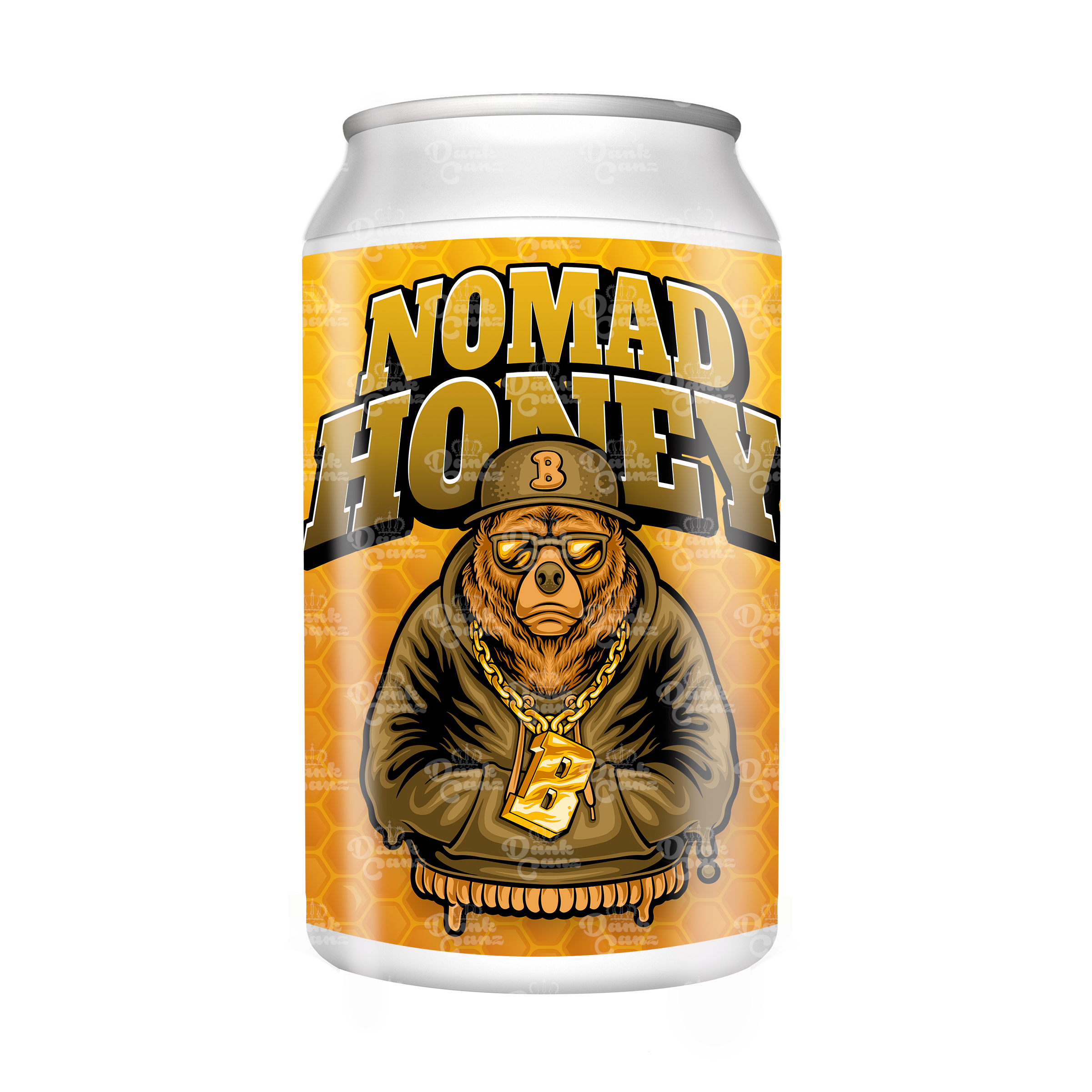 Nomad Honey 3.5g Plastic Soda Cans - DC Packaging Custom Cannabis Packaging