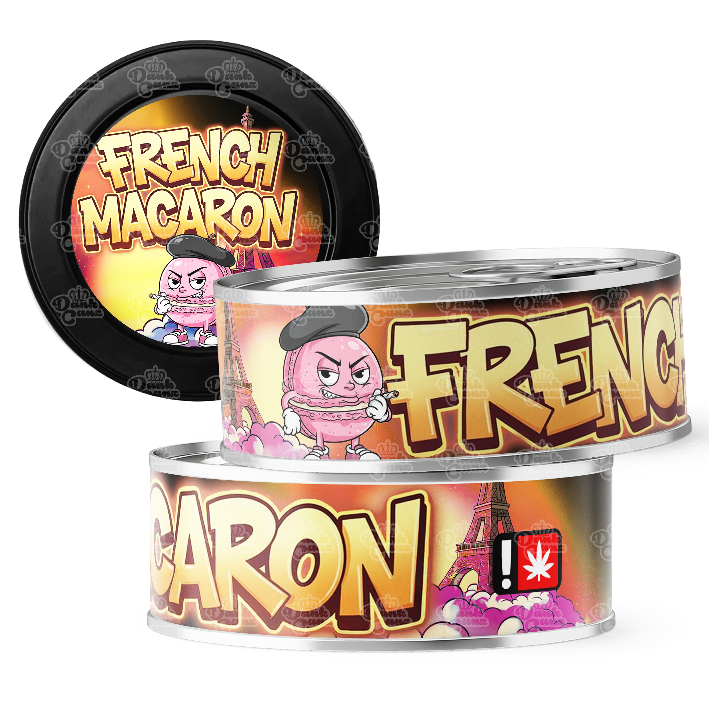 French Macaron 3.5g Self Seal Tins - DC Packaging Custom Cannabis Packaging