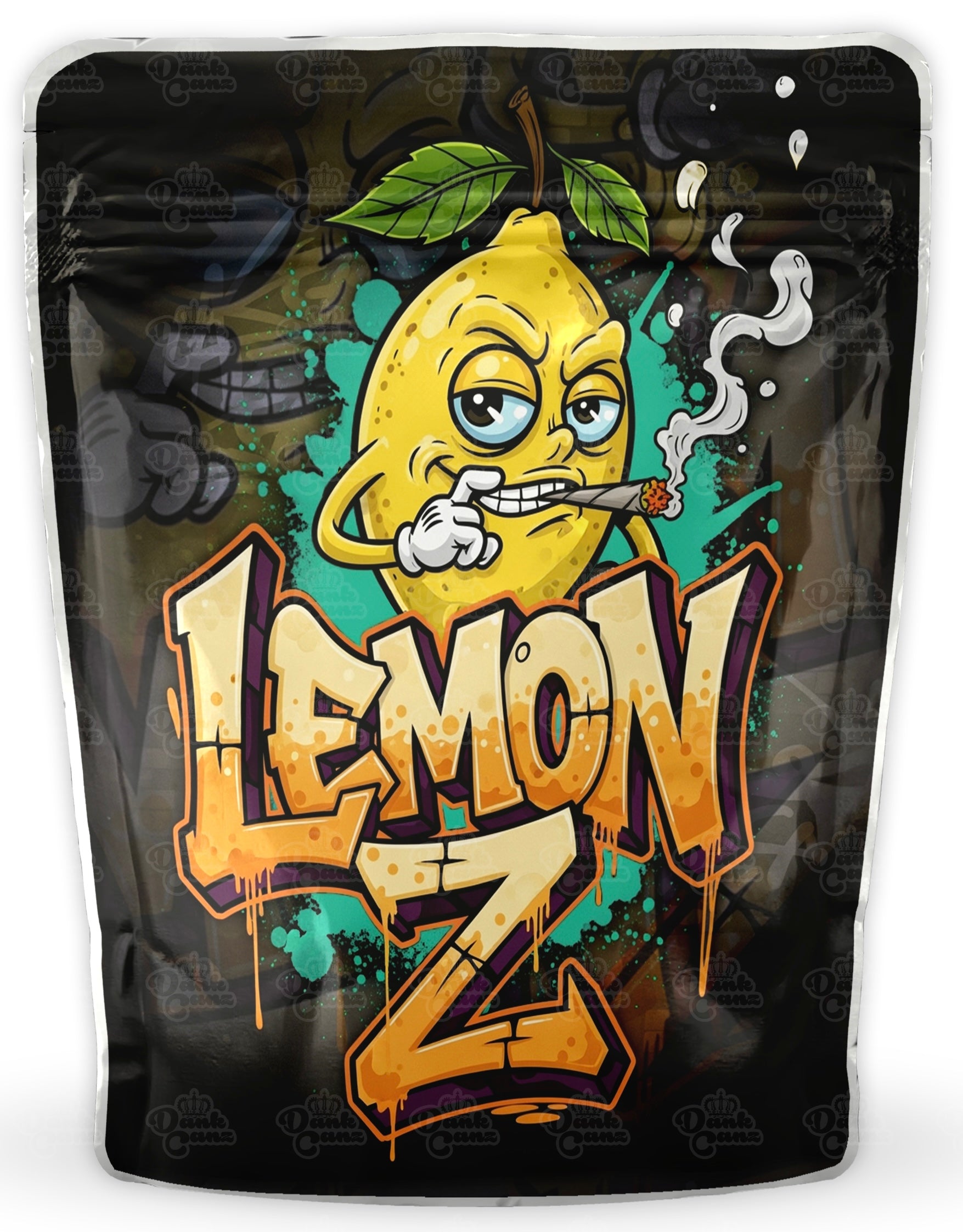 Lemon Z Mylar Bags - DC Packaging Custom Cannabis Packaging