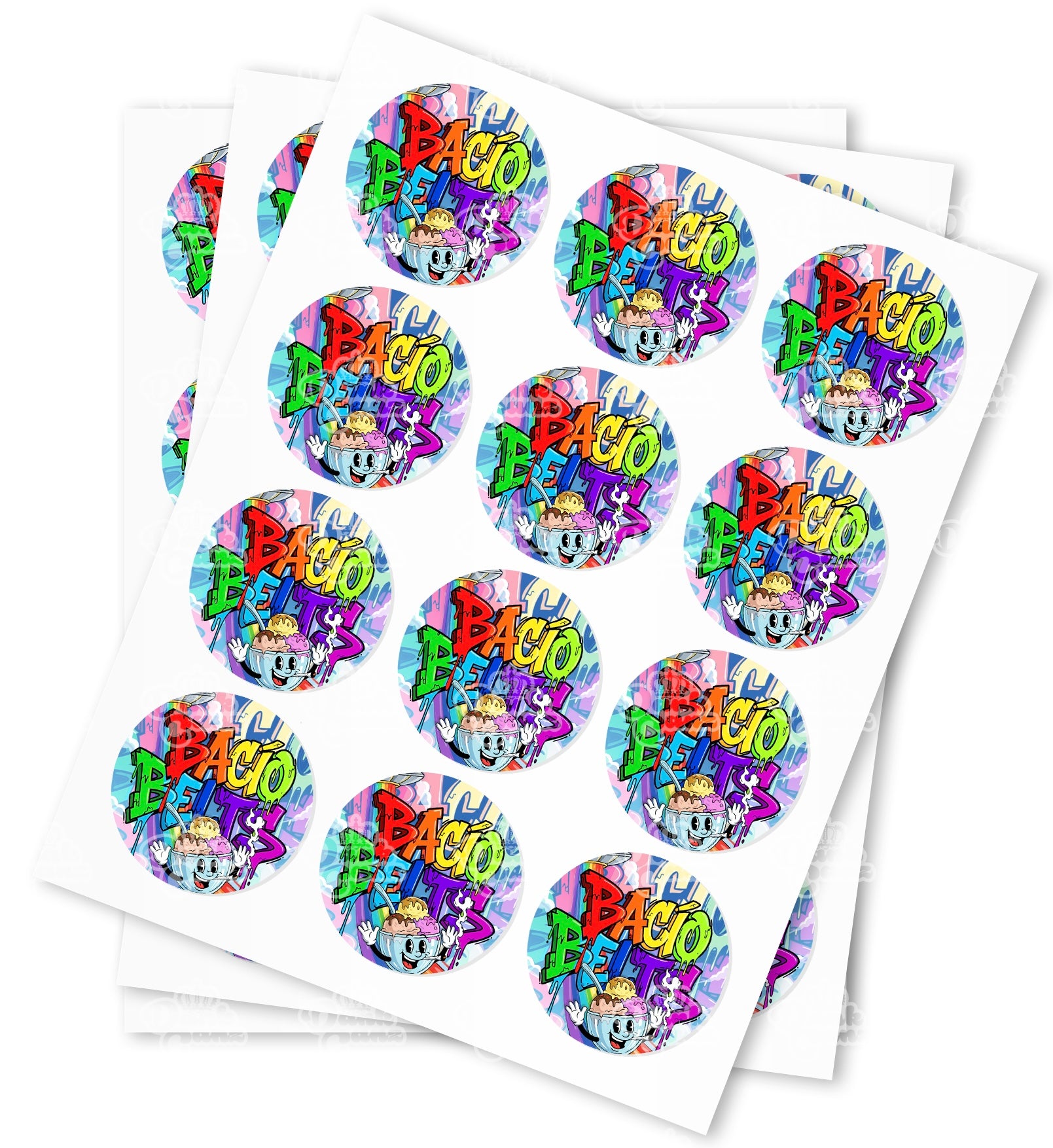 Bacio Belts Strain Stickers - DC Packaging Custom Cannabis Packaging