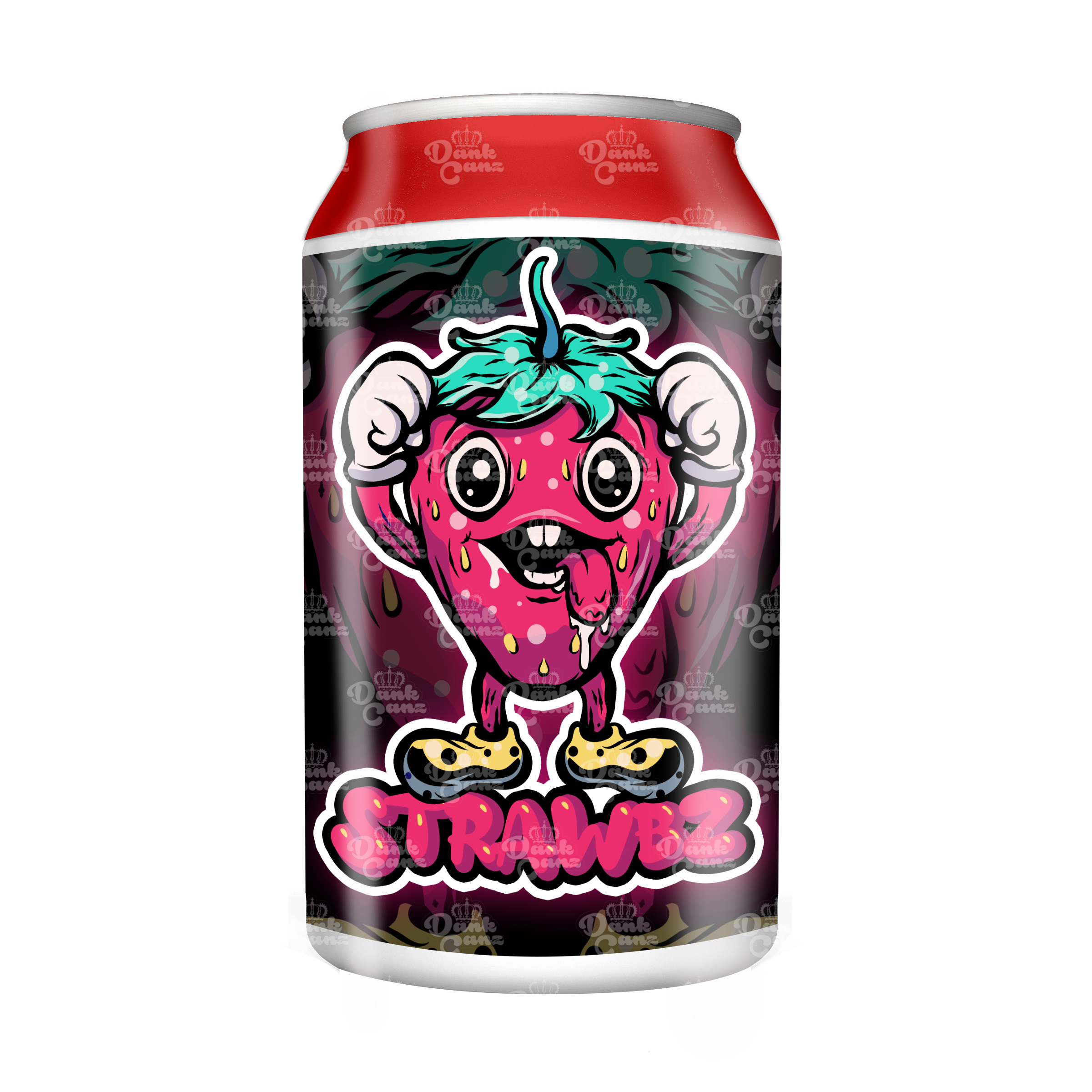 Strawbz 3.5g Plastic Soda Cans - DC Packaging Custom Cannabis Packaging