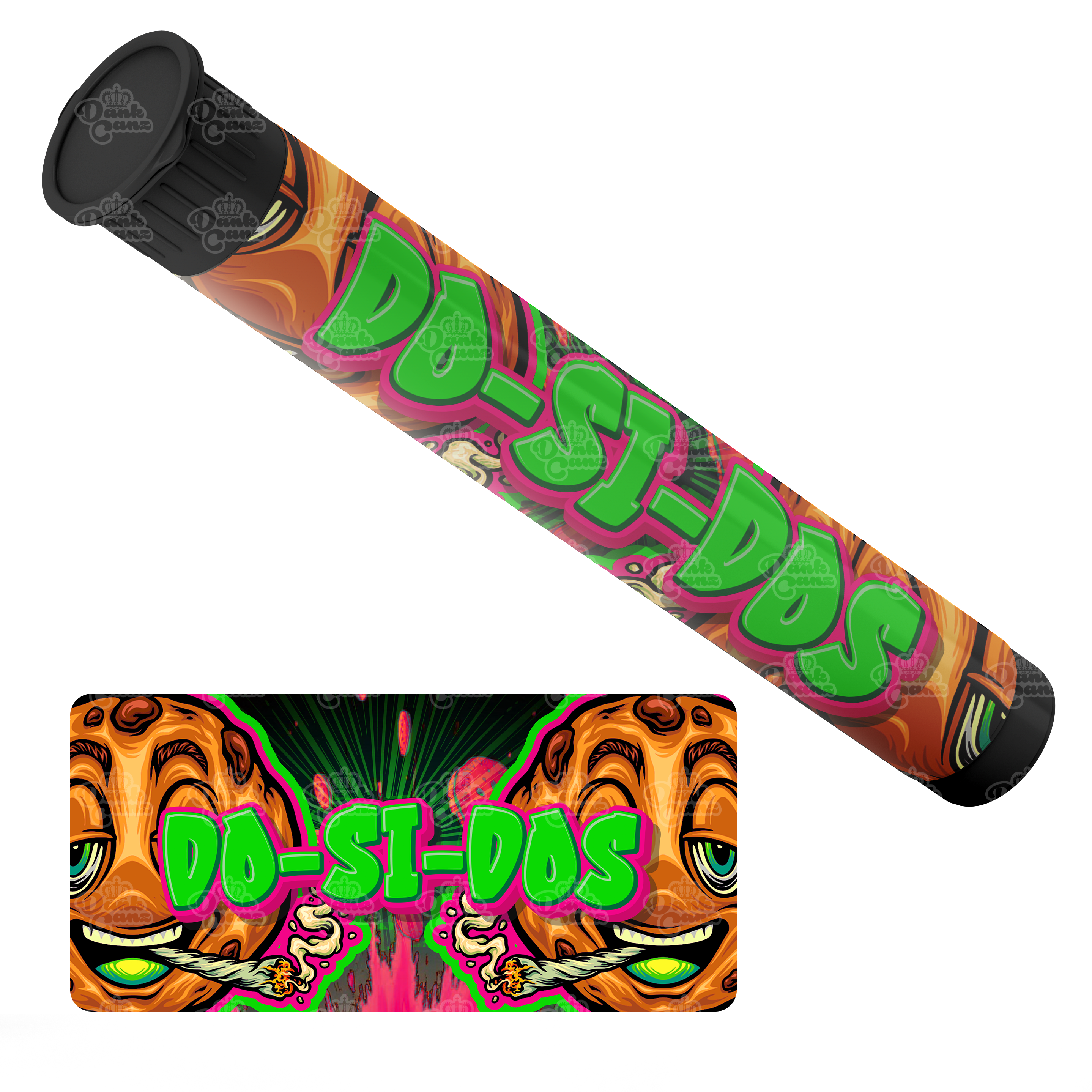 Do-Si-Dos Pre Roll Tubes - Labelled - DC Packaging Custom Cannabis Packaging