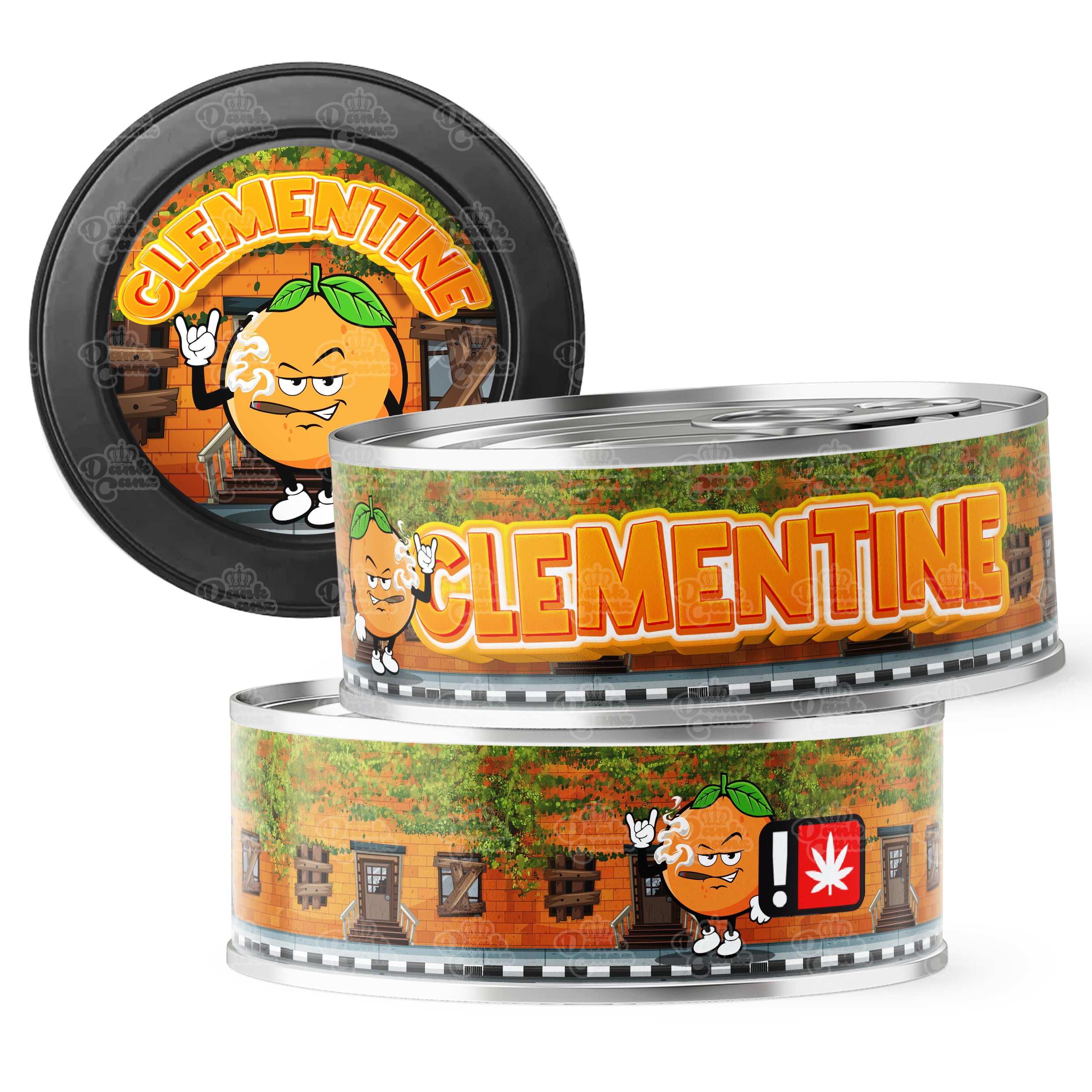 Clementine 3.5g Self Seal Tins - DC Packaging Custom Cannabis Packaging