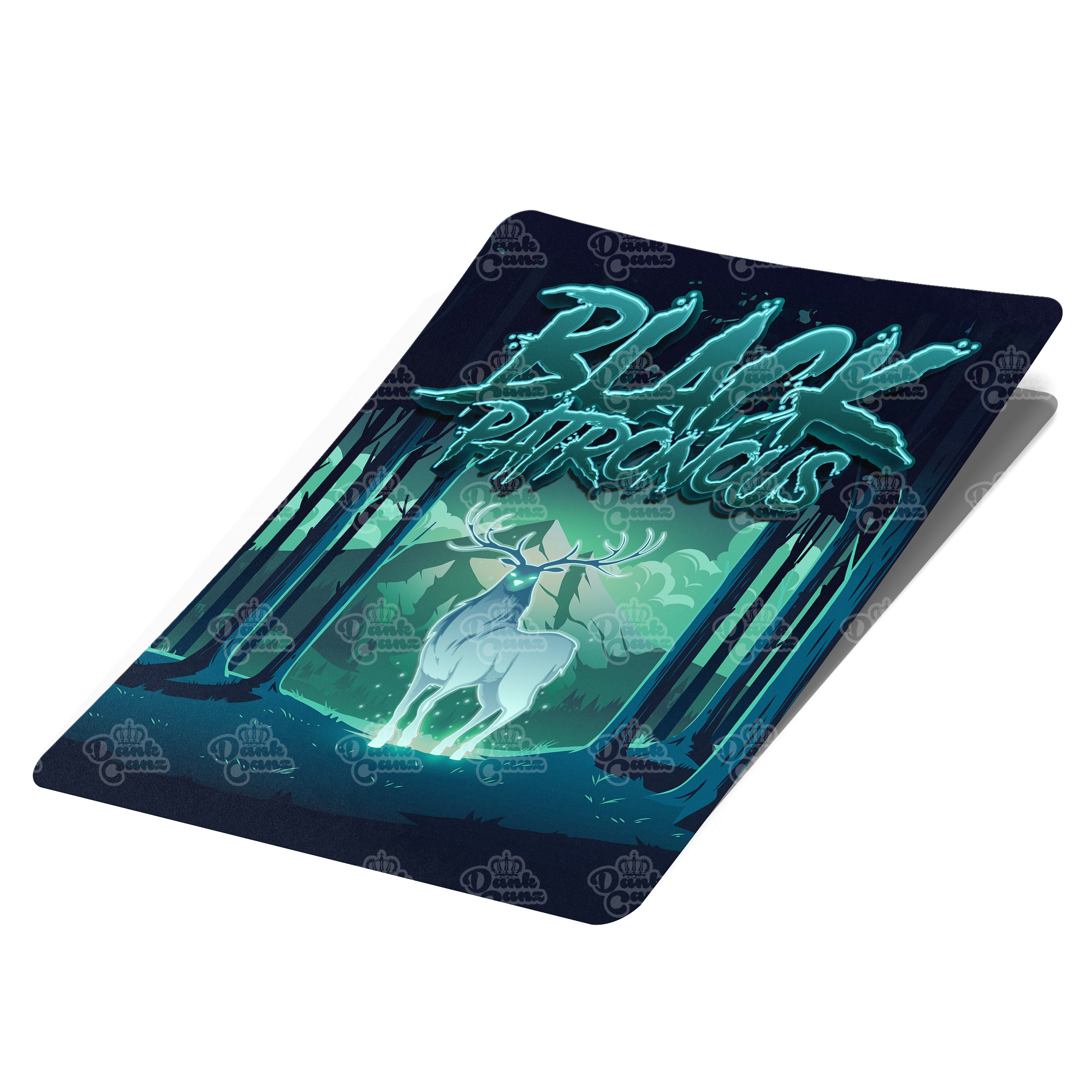 Black Patronous Mylar Bag Labels - Labels only - DC Packaging Custom Cannabis Packaging