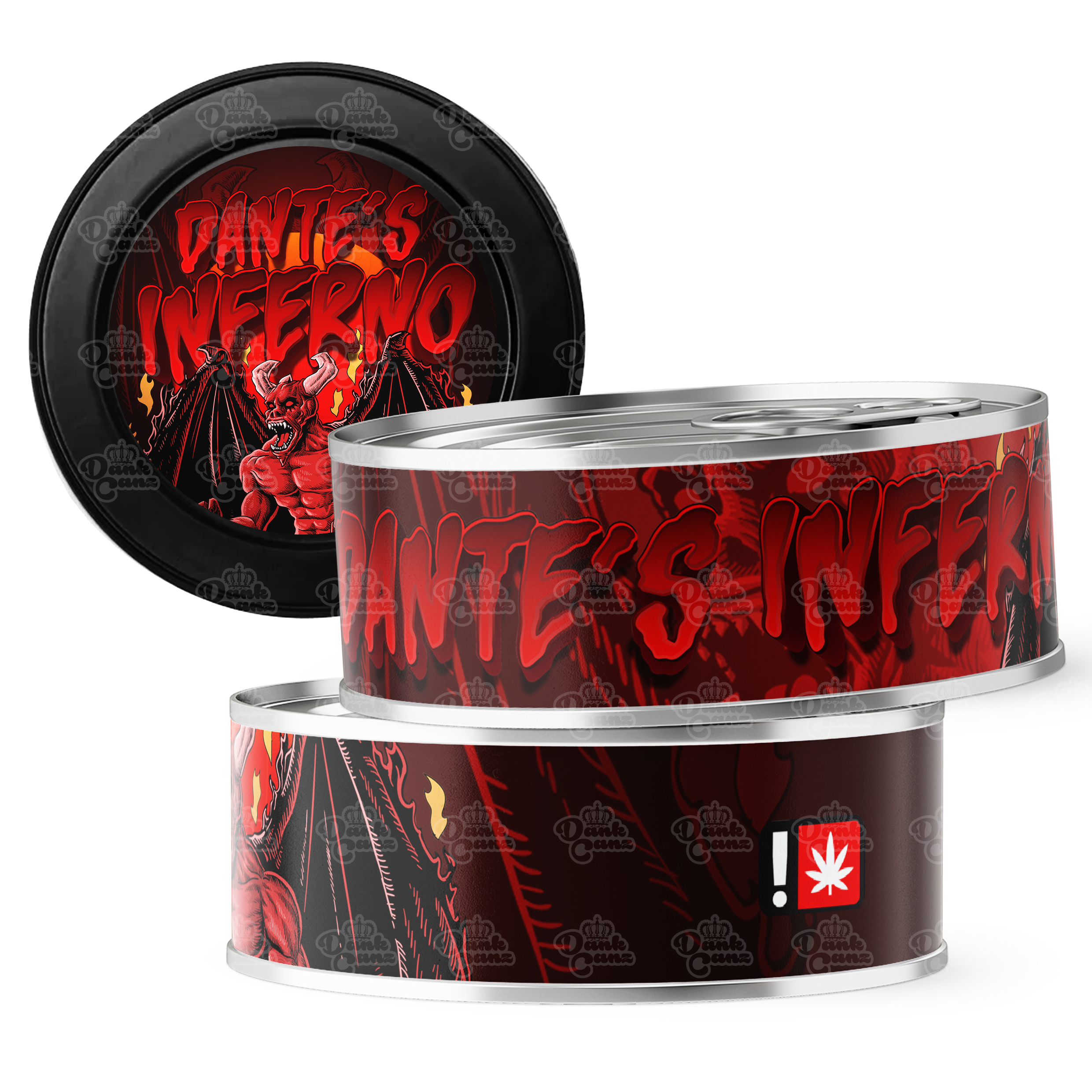 Dantes Inferno 3.5g Self Seal Tins - DC Packaging Custom Cannabis Packaging