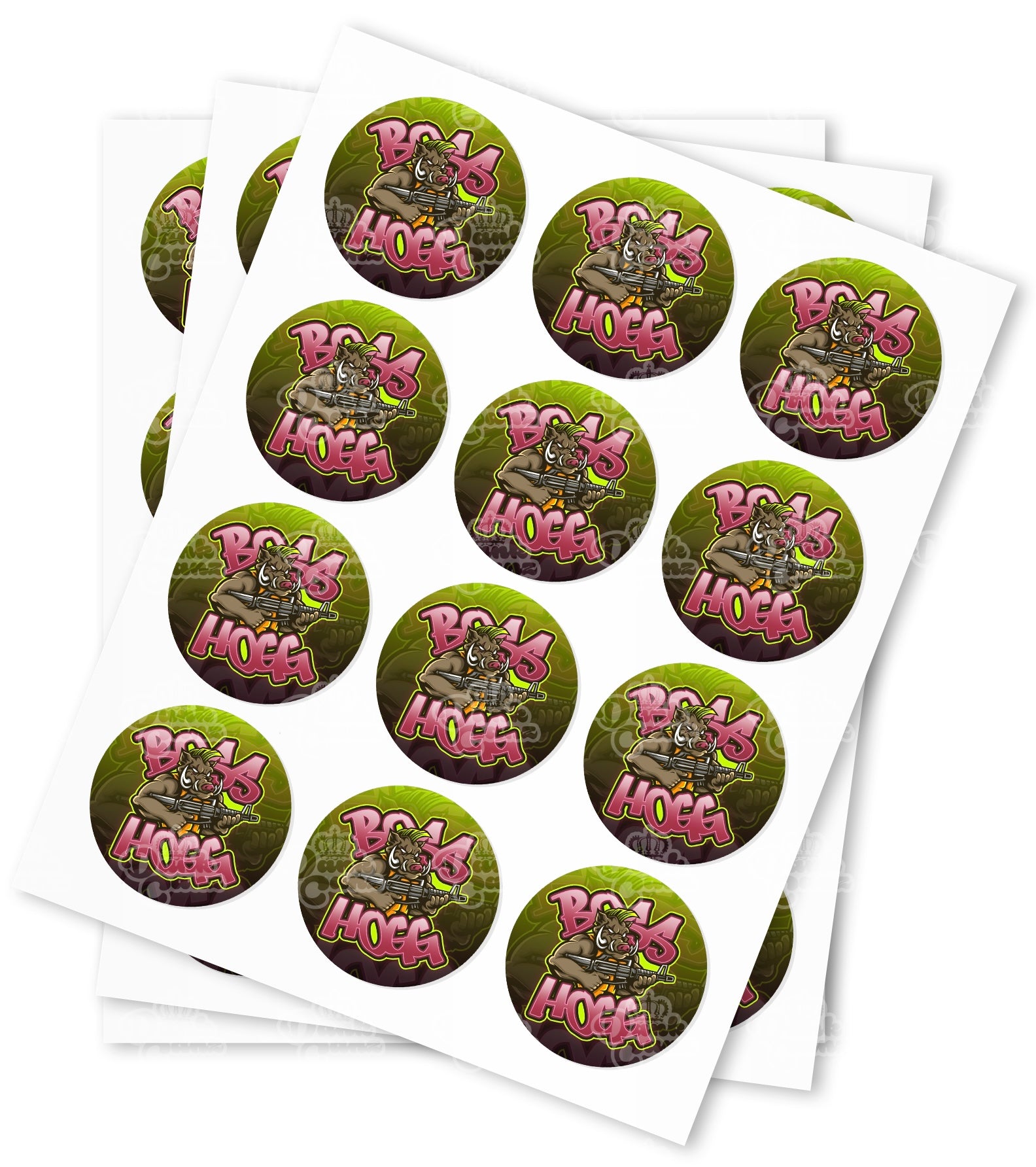 Boss Hogg Stickers - DC Packaging Custom Cannabis Packaging