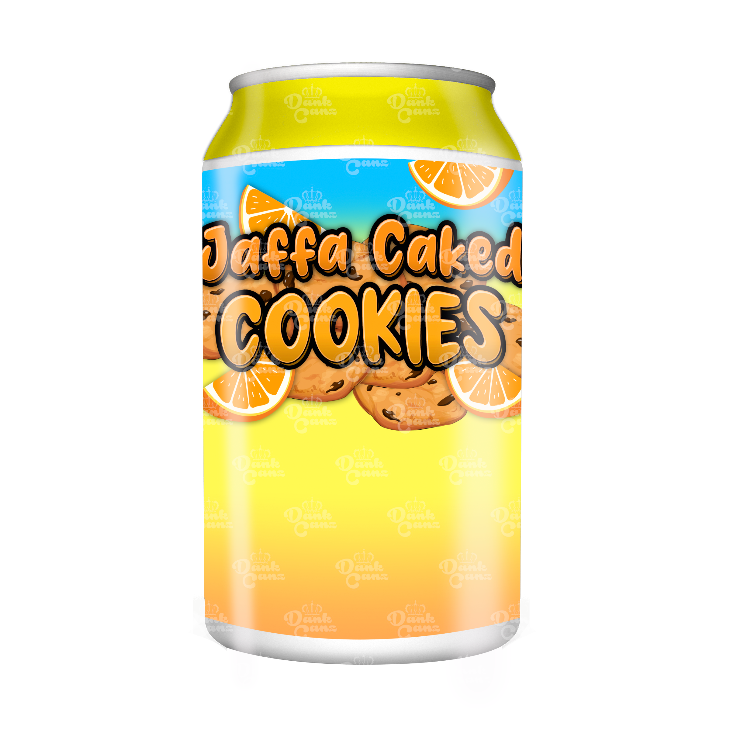 Jaffa Caked Cookies 3.5g Plastic Soda Cans - DC Packaging Custom Cannabis Packaging