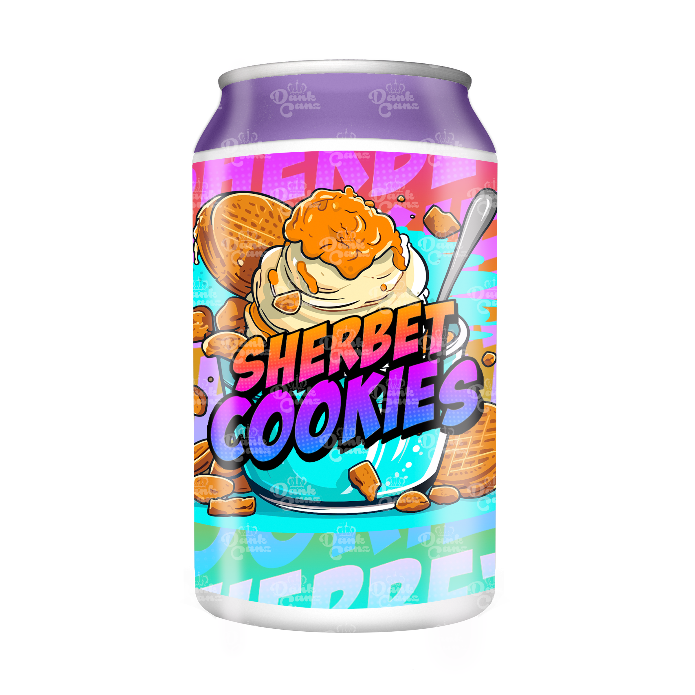 Sherbet Cookies 3.5g Plastic Soda Cans - DC Packaging Custom Cannabis Packaging