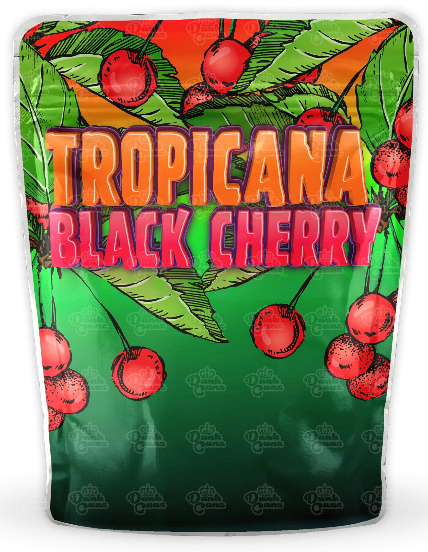 Tropicana Black Cherry Mylar Bags - DC Packaging Custom Cannabis Packaging