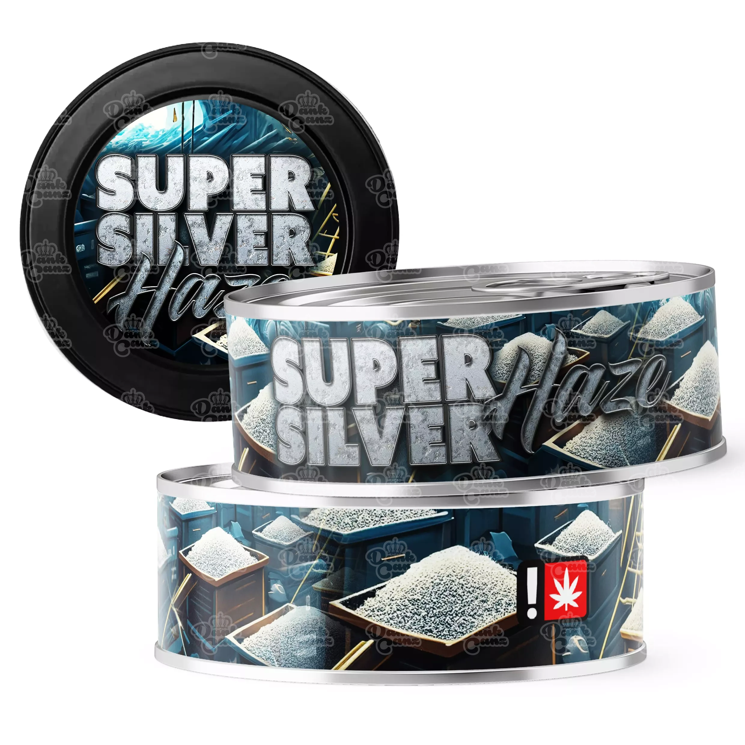 Super Silver Haze 3.5g Self Seal Tins - DC Packaging Custom Cannabis Packaging