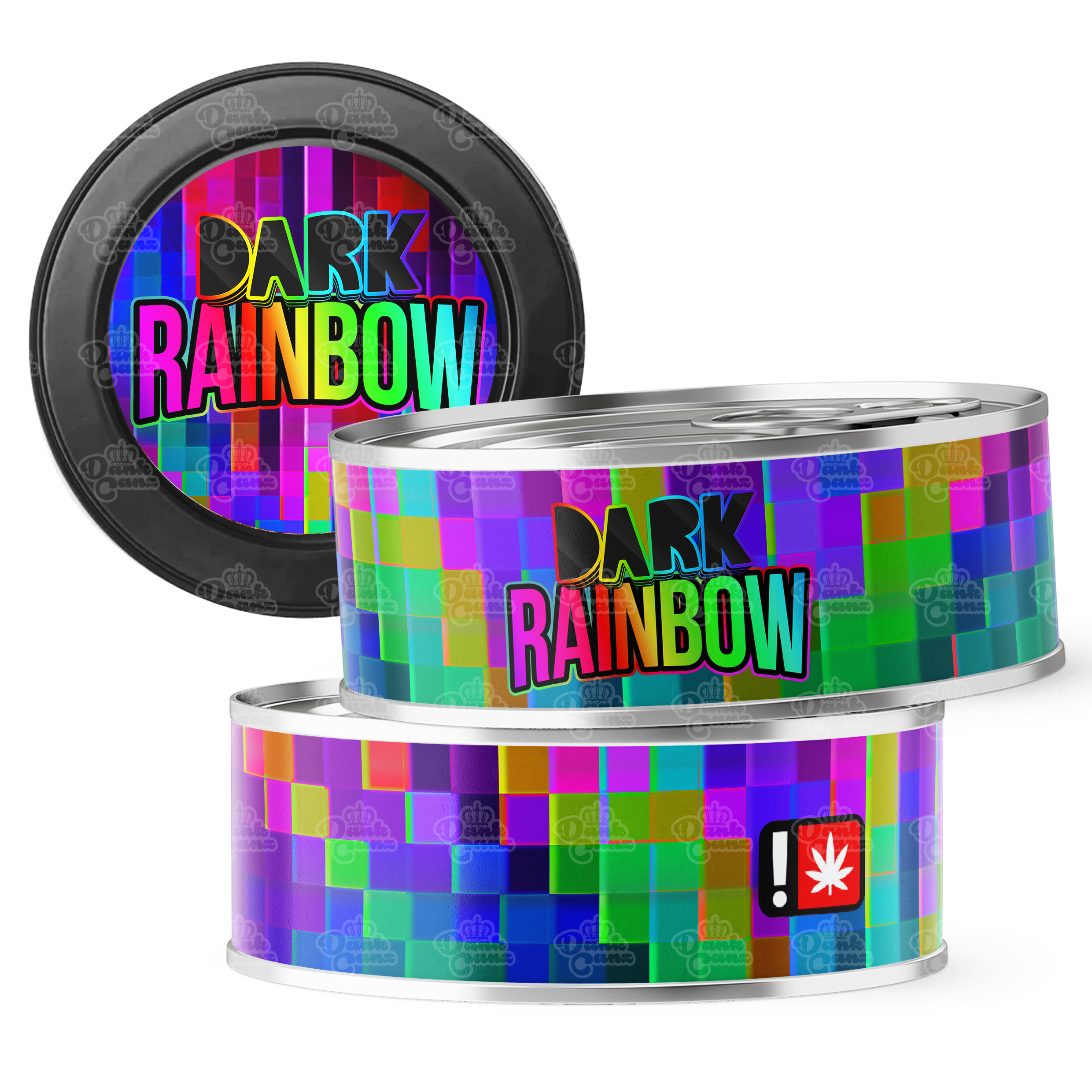 Dark Rainbow 3.5g Self Seal Tins - DC Packaging Custom Cannabis Packaging