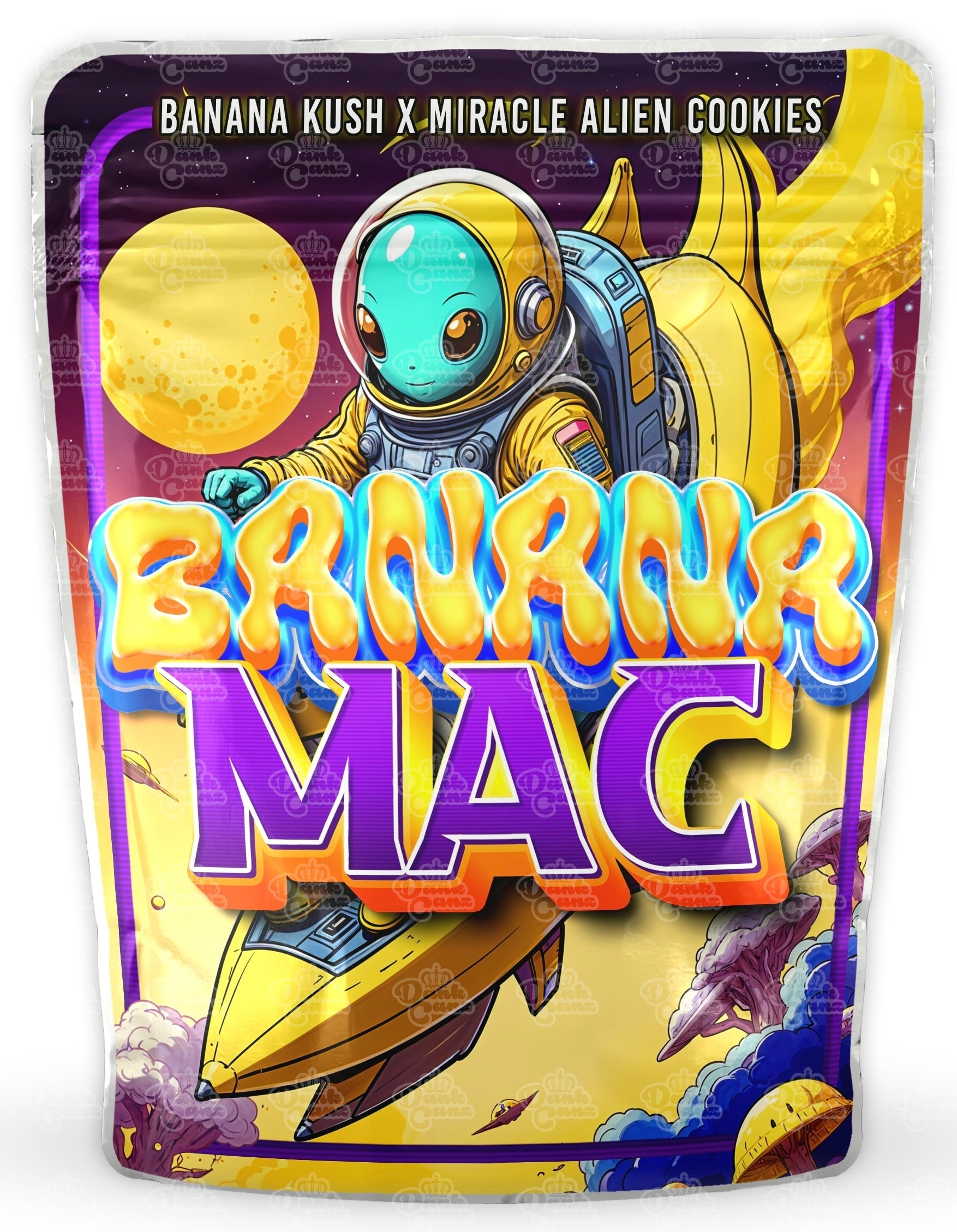 Banana Mac Mylar Bags - DC Packaging Custom Cannabis Packaging