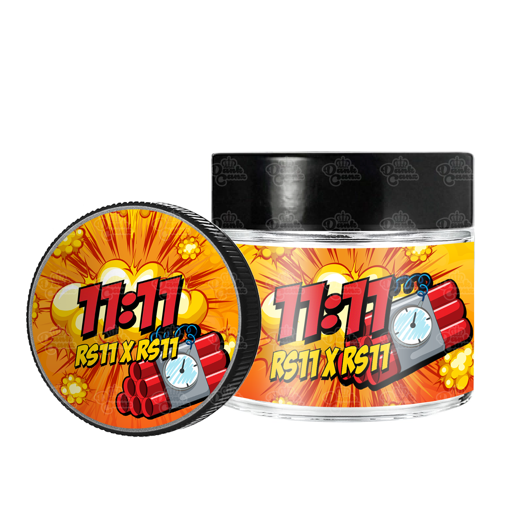 11:11 3.5g/60ml Glass Jars - Labelled - DC Packaging Custom Cannabis Packaging