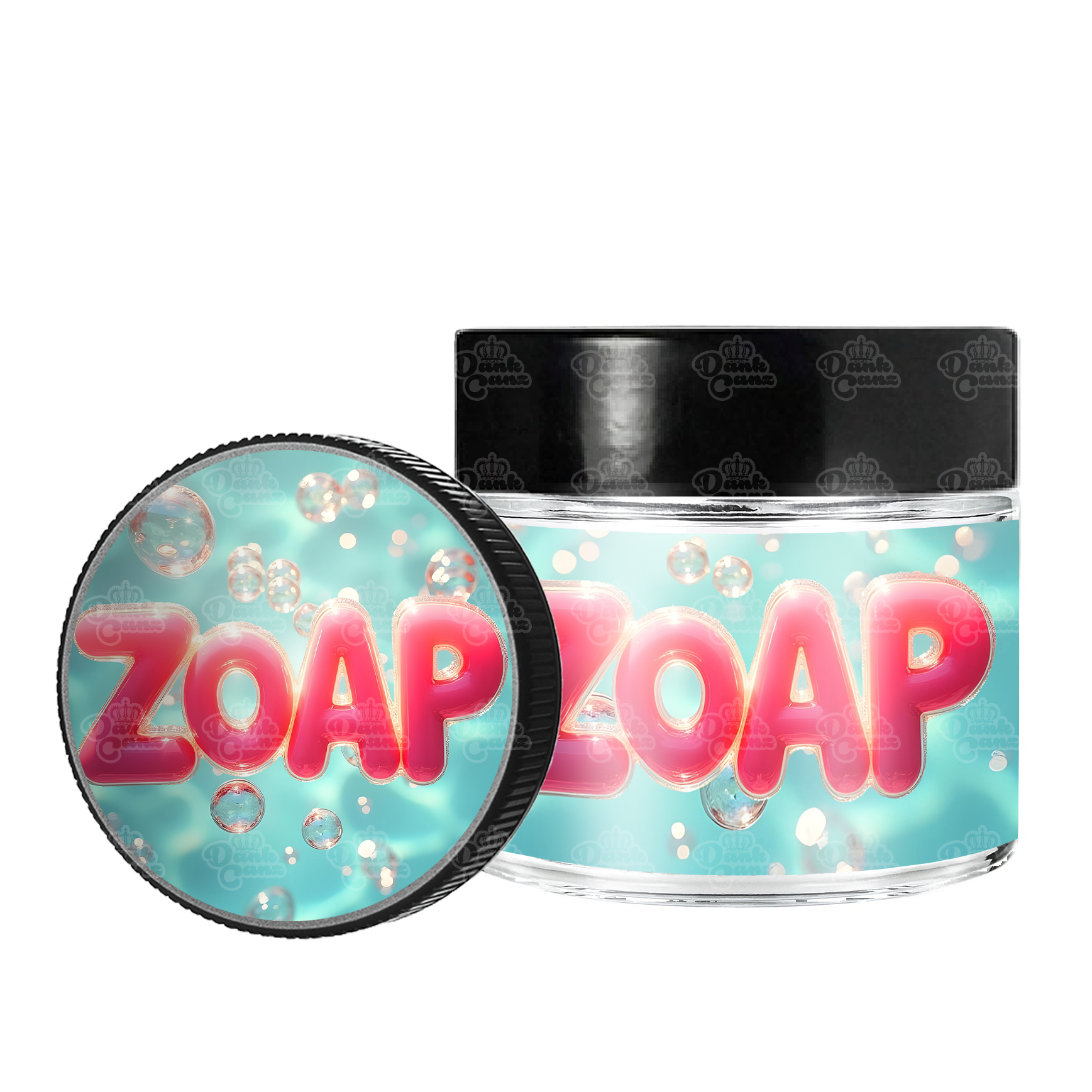 Zoap 3.5g/60ml Glass Jars - Labelled - DC Packaging Custom Cannabis Packaging