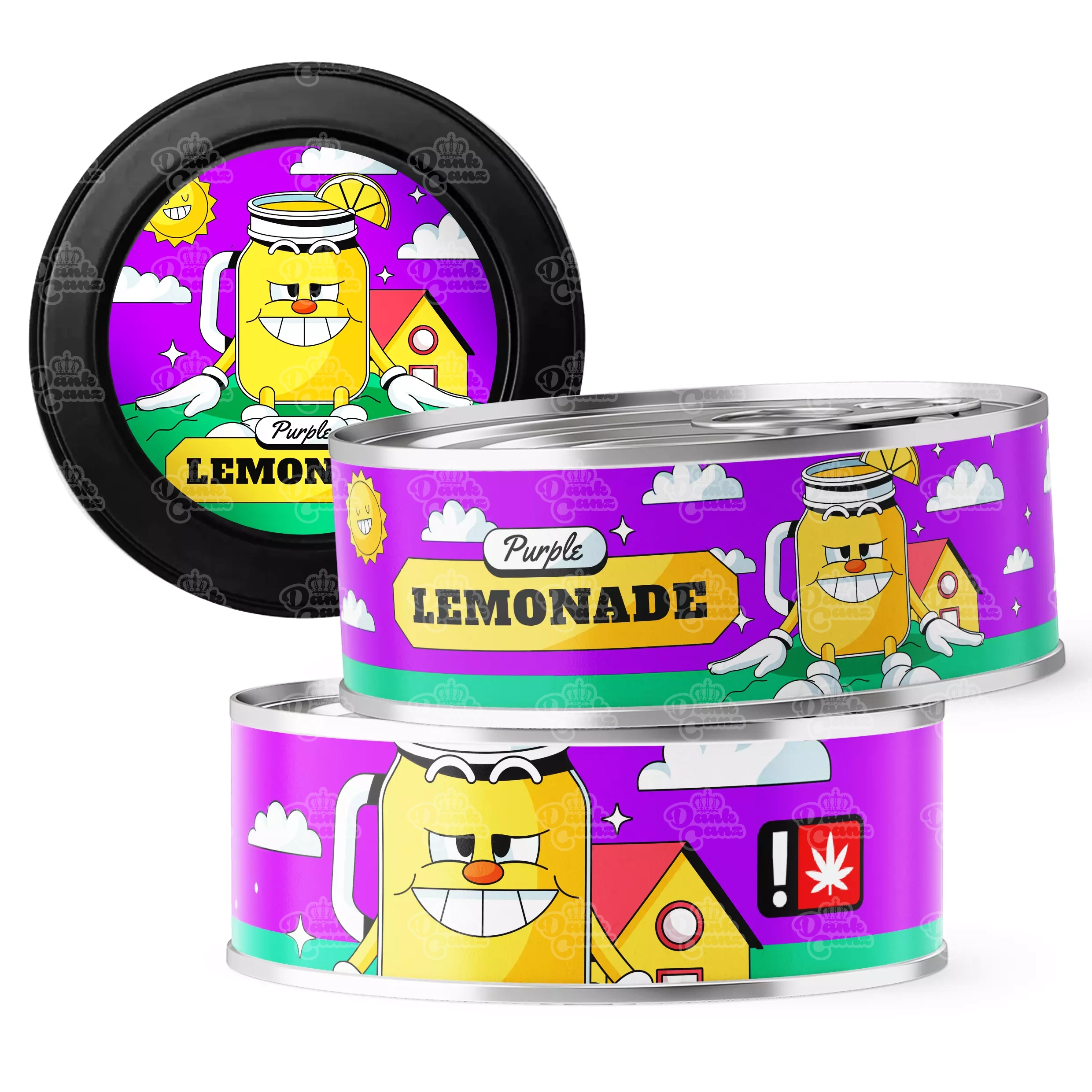 Purple Lemonade 3.5g Self Seal Tins - DC Packaging Custom Cannabis Packaging