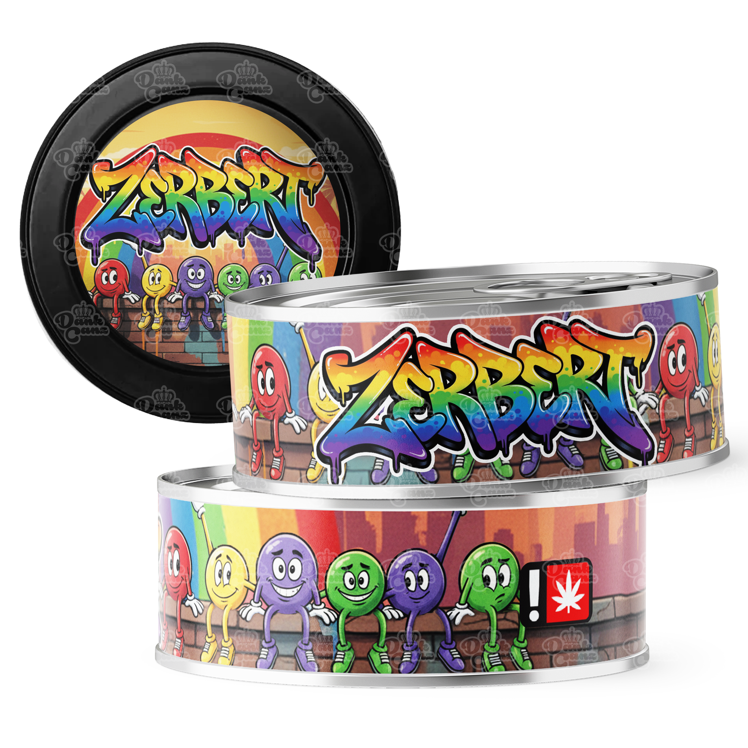 Zerbert 3.5g Self Seal Tins - DC Packaging Custom Cannabis Packaging