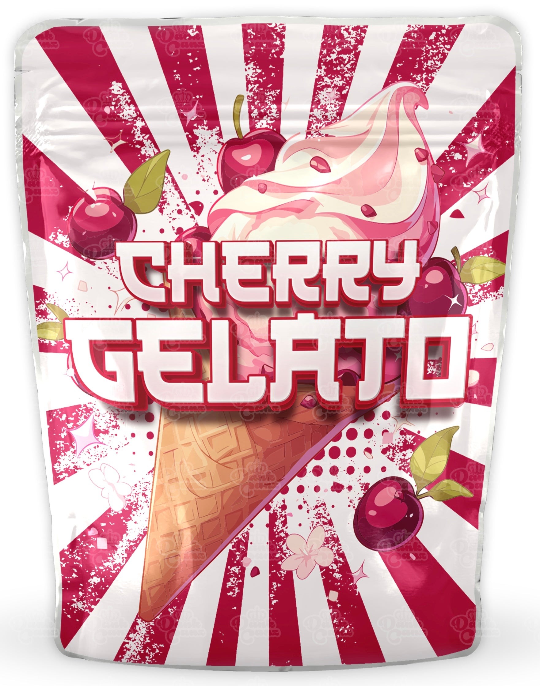 Cherry Gelato Mylar Bags - DC Packaging Custom Cannabis Packaging