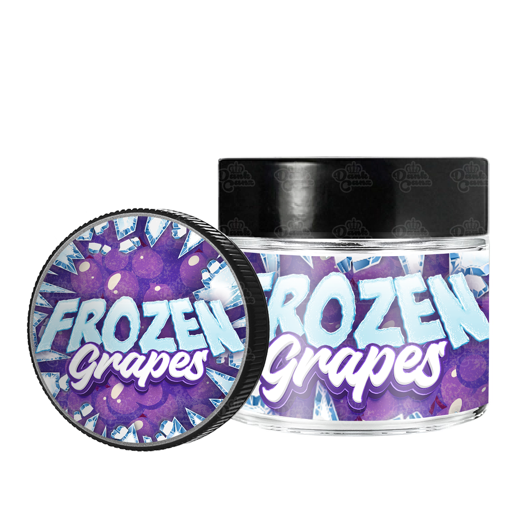 Frozen Grapes 3.5g/60ml Glass Jars - Labelled - DC Packaging Custom Cannabis Packaging