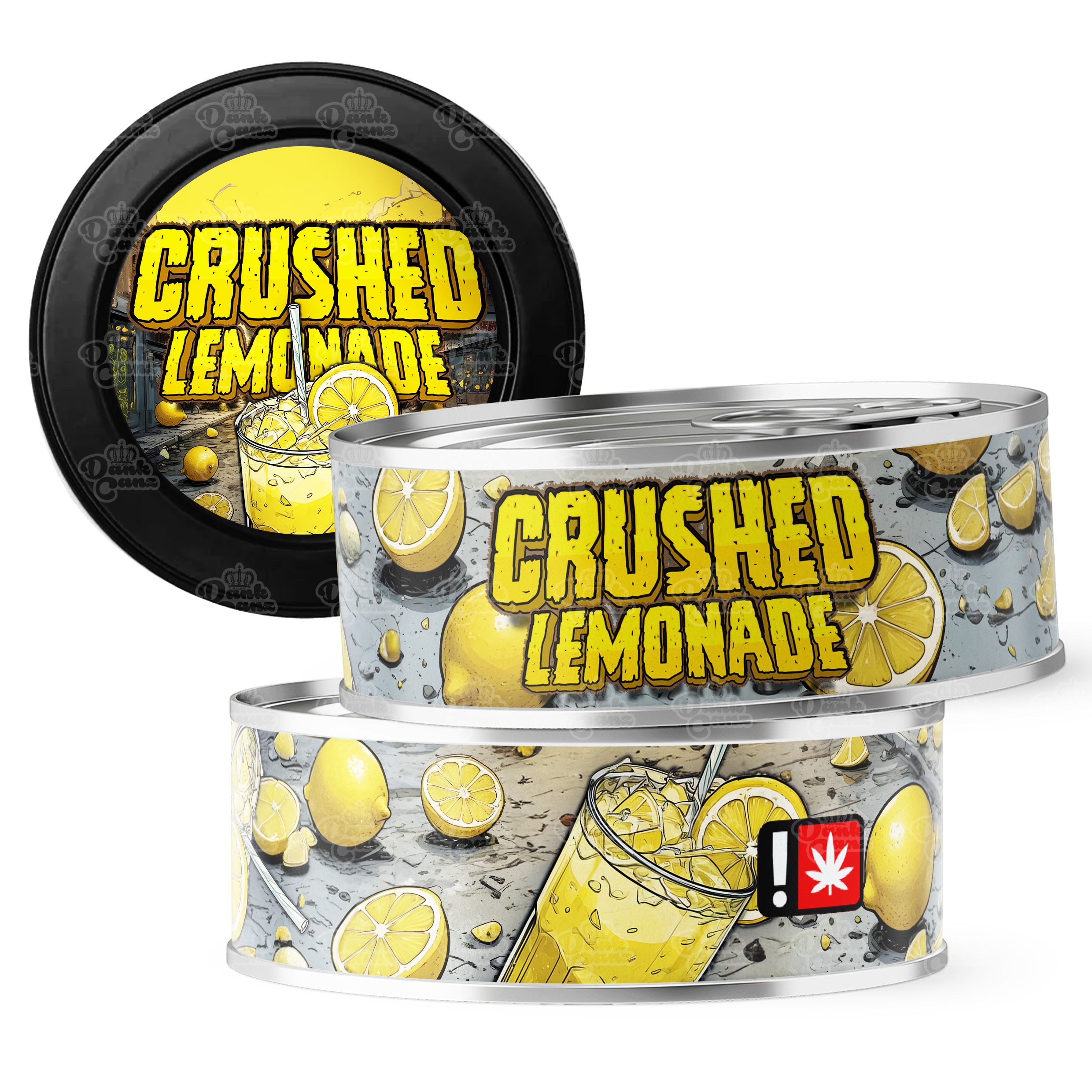 Crushed Lemonade 3.5g Self Seal Tins - DC Packaging Custom Cannabis Packaging