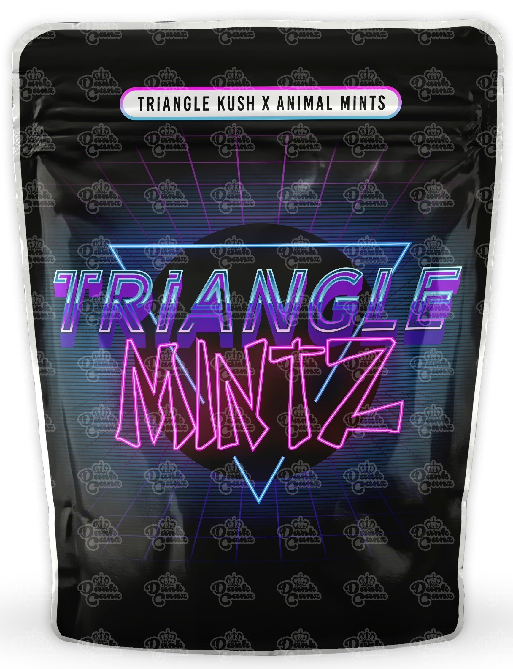 Triangle Mintz Mylar Bags - DC Packaging Custom Cannabis Packaging