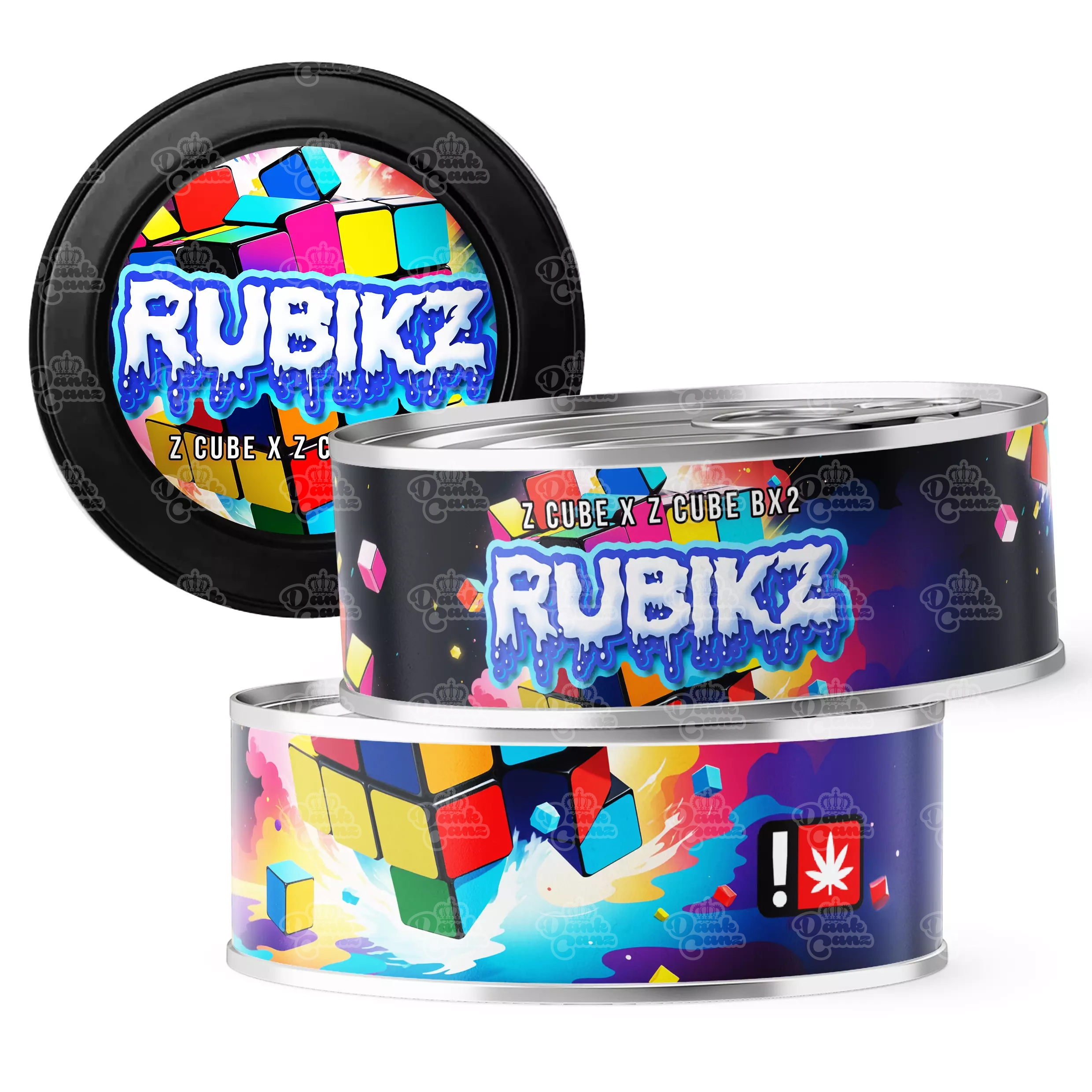 Rubikz 3.5g Self Seal Tins - DC Packaging Custom Cannabis Packaging