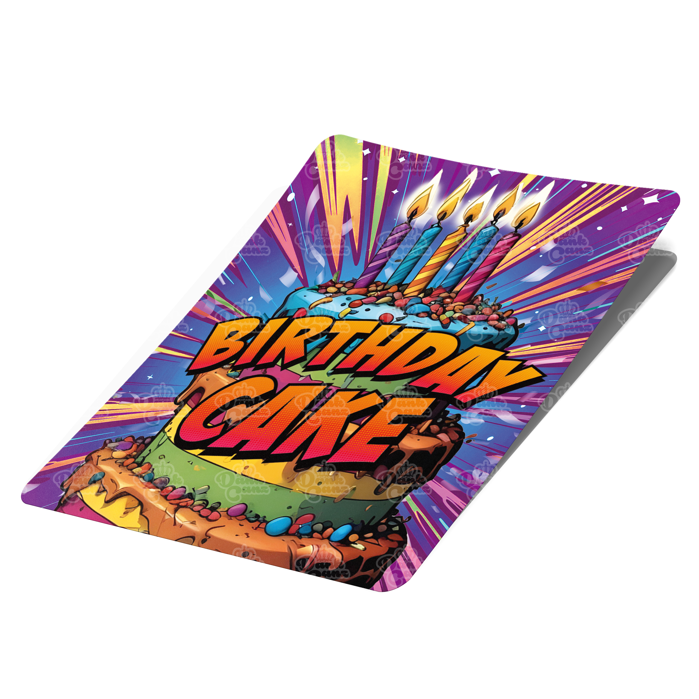 Birthday Cake Mylar Bag Labels - Labels only - DC Packaging Custom Cannabis Packaging