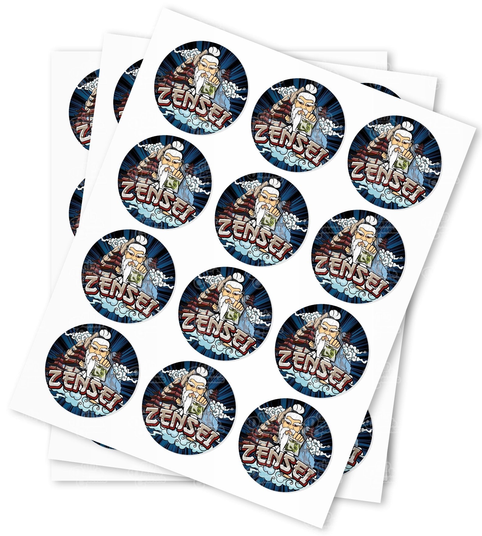 Zensei Strain Stickers - DC Packaging Custom Cannabis Packaging